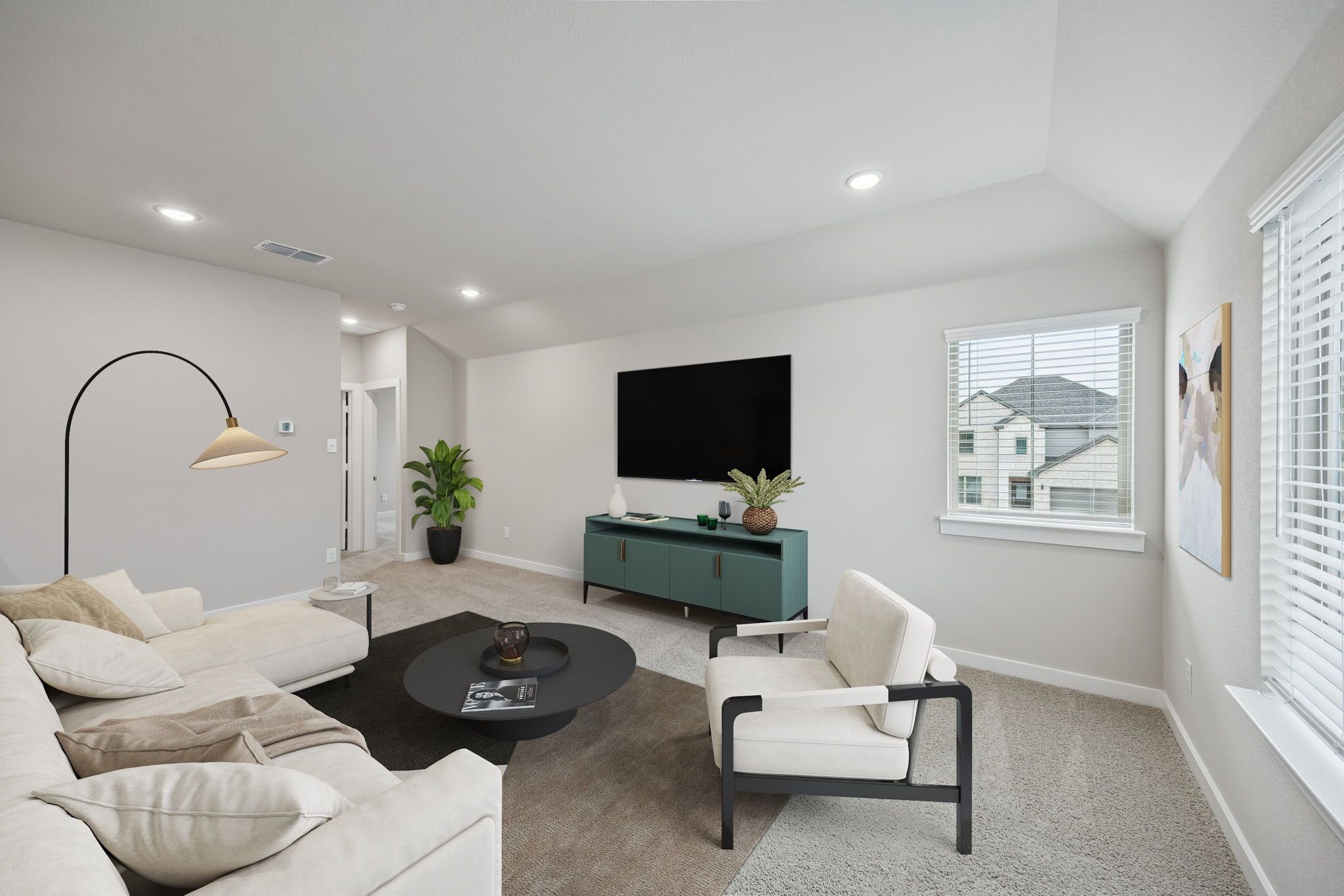 Game Room in the Stanley II home plan by Trophy Signature Homes – REPRESENTATIVE PHOTO