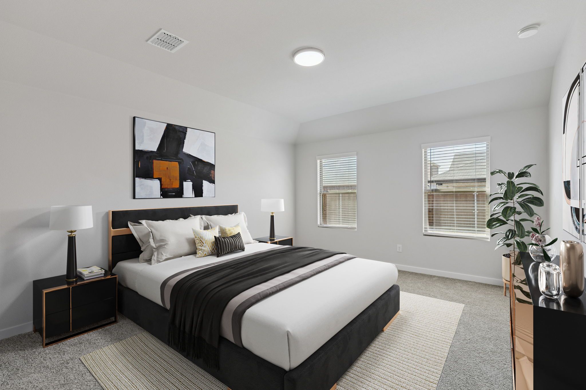 Primary Suite in the Harrison home plan by Trophy Signature Homes – REPRESENTATIVE PHOTO