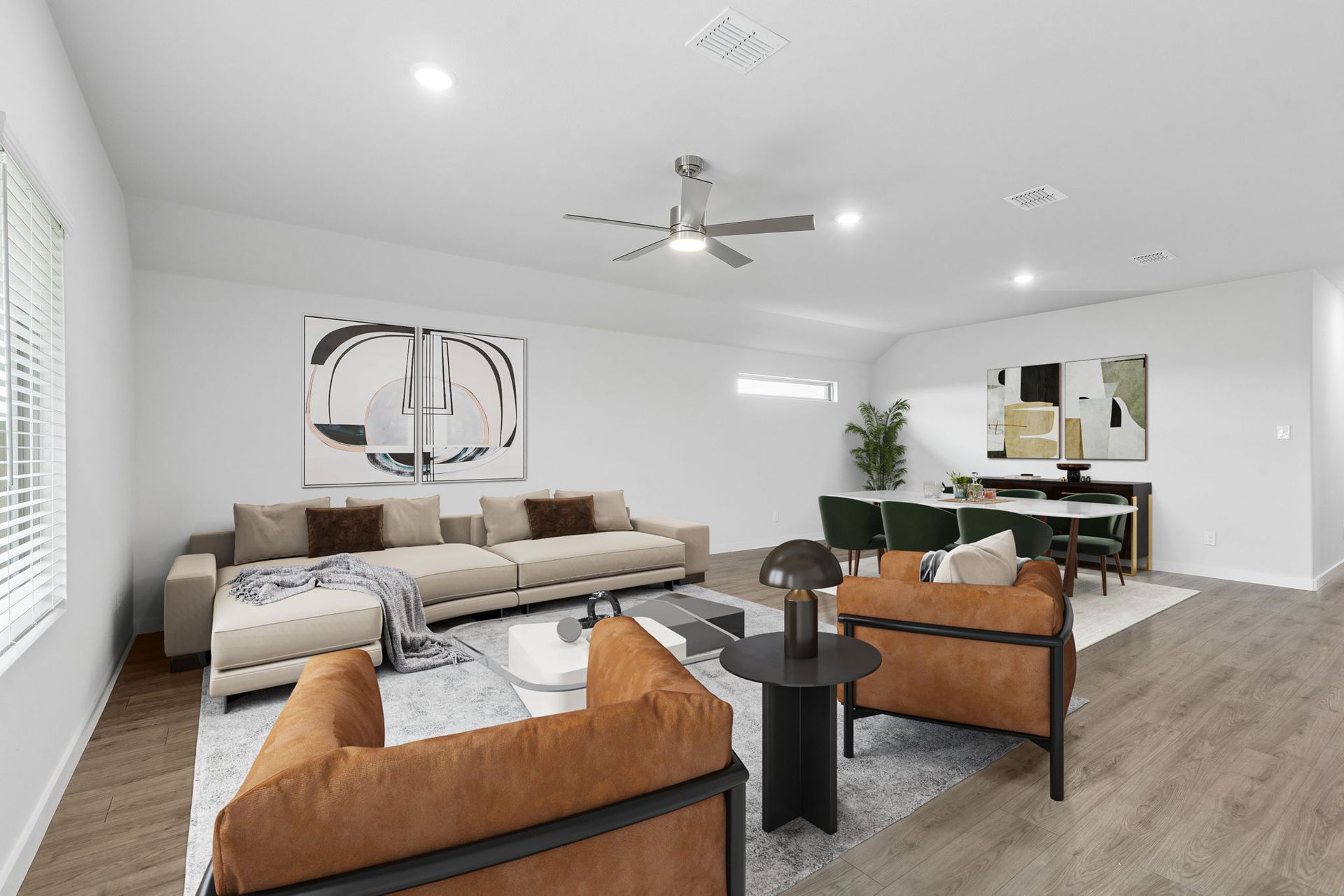 Living and Dining Rooms in the Oscar home plan by Trophy Signature Homes – REPRESENTATIVE PHOTO