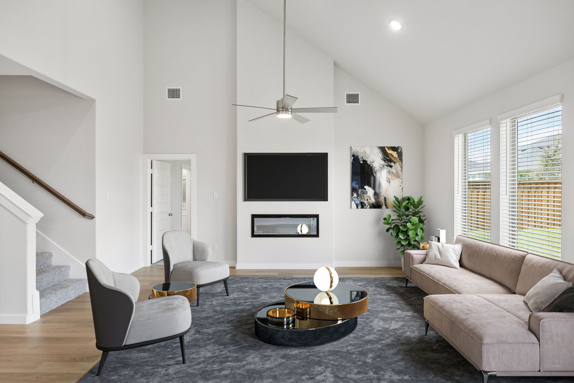 Living Room in the Winters home plan by Trophy Signature Homes – REPRESENTATIVE PHOTO
