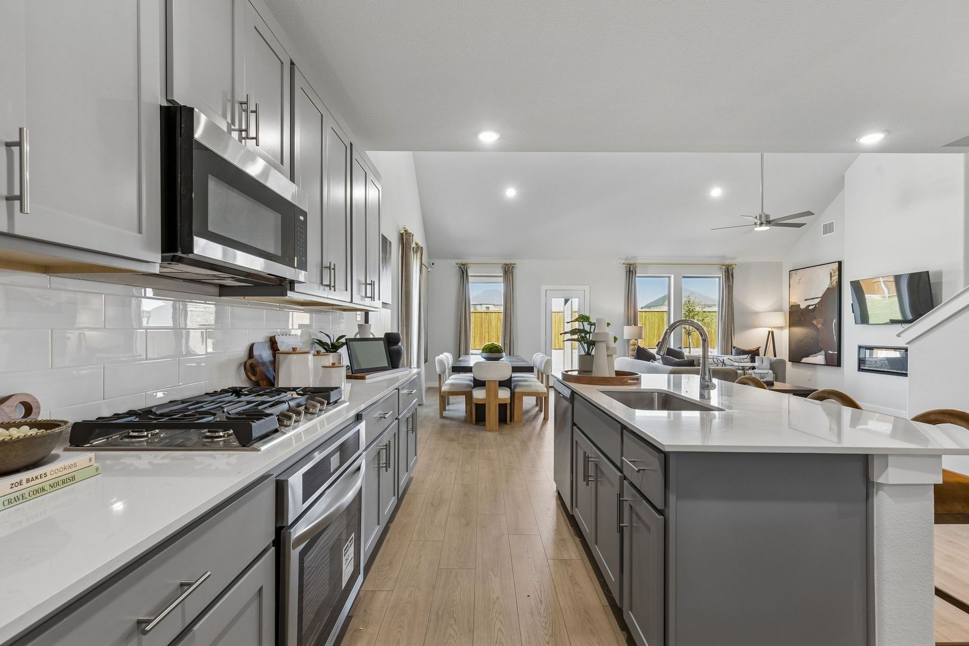 Kitchen in the Winters model home in Gunter TX by Trophy Signature Homes
