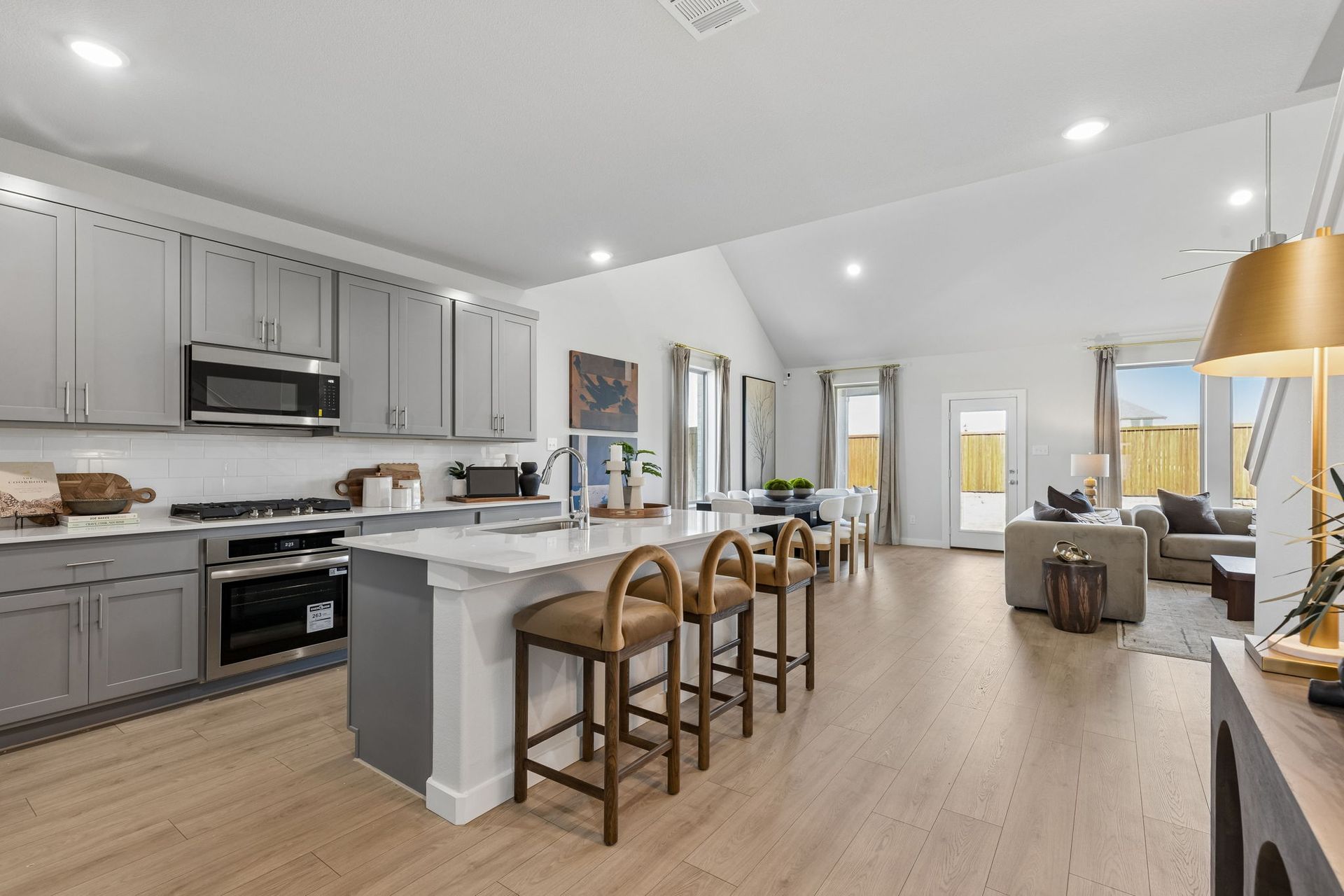 Kitchen in the Winters model home in Gunter TX by Trophy Signature Homes