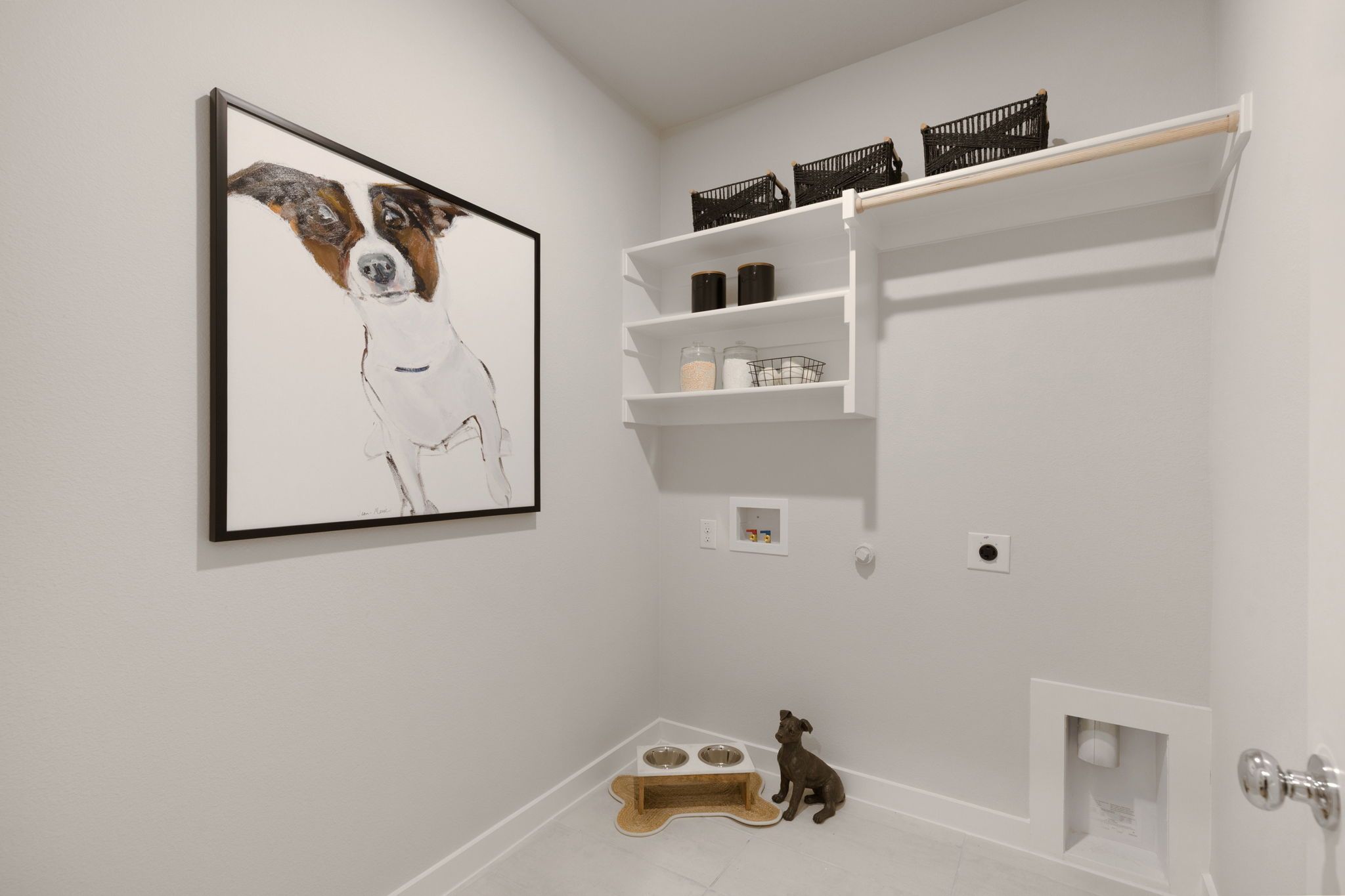 Utility Room in the Winters model home in Gunter TX by Trophy Signature Homes