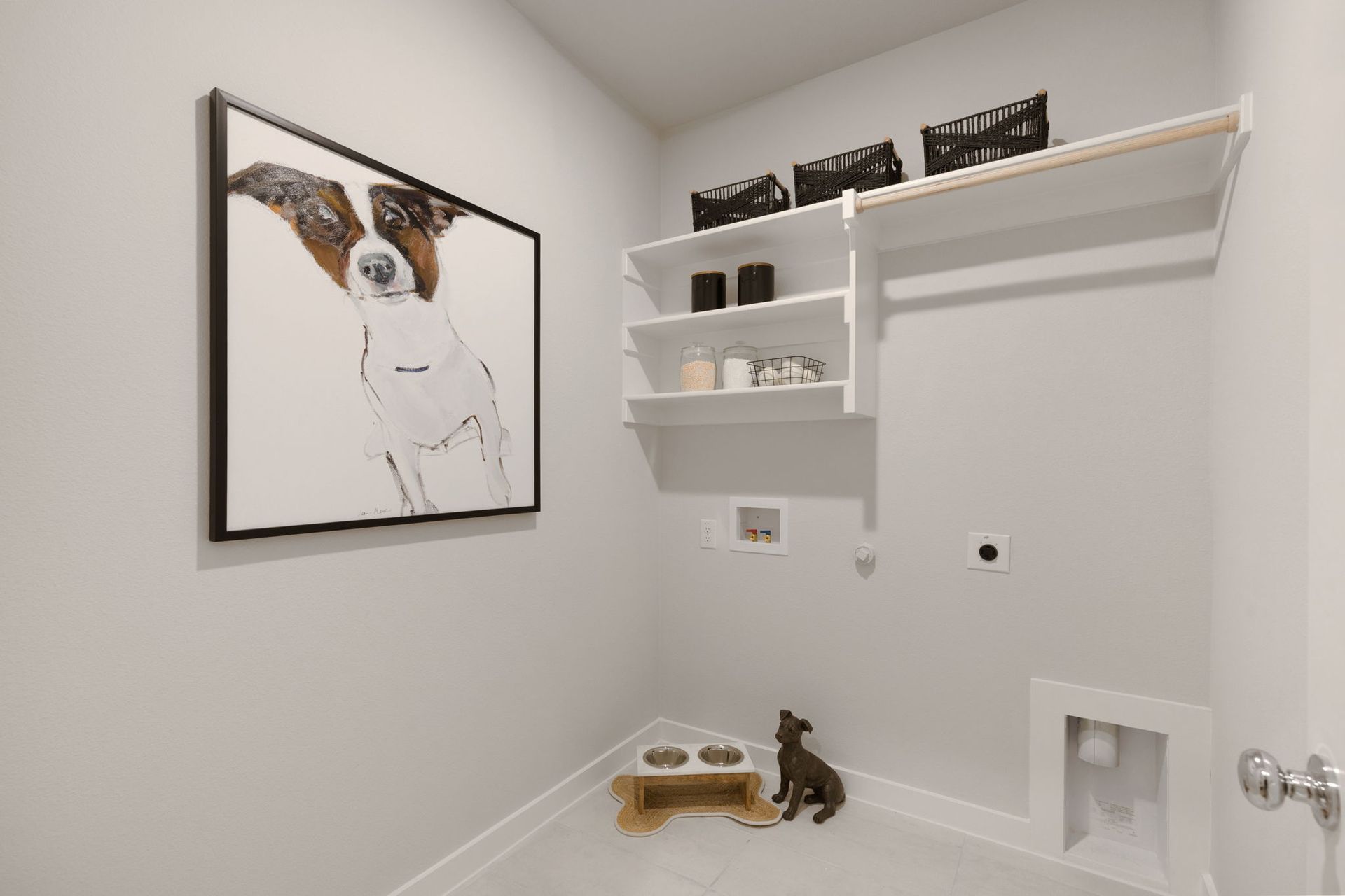 Utility Room in the Winters model home in Gunter TX by Trophy Signature Homes