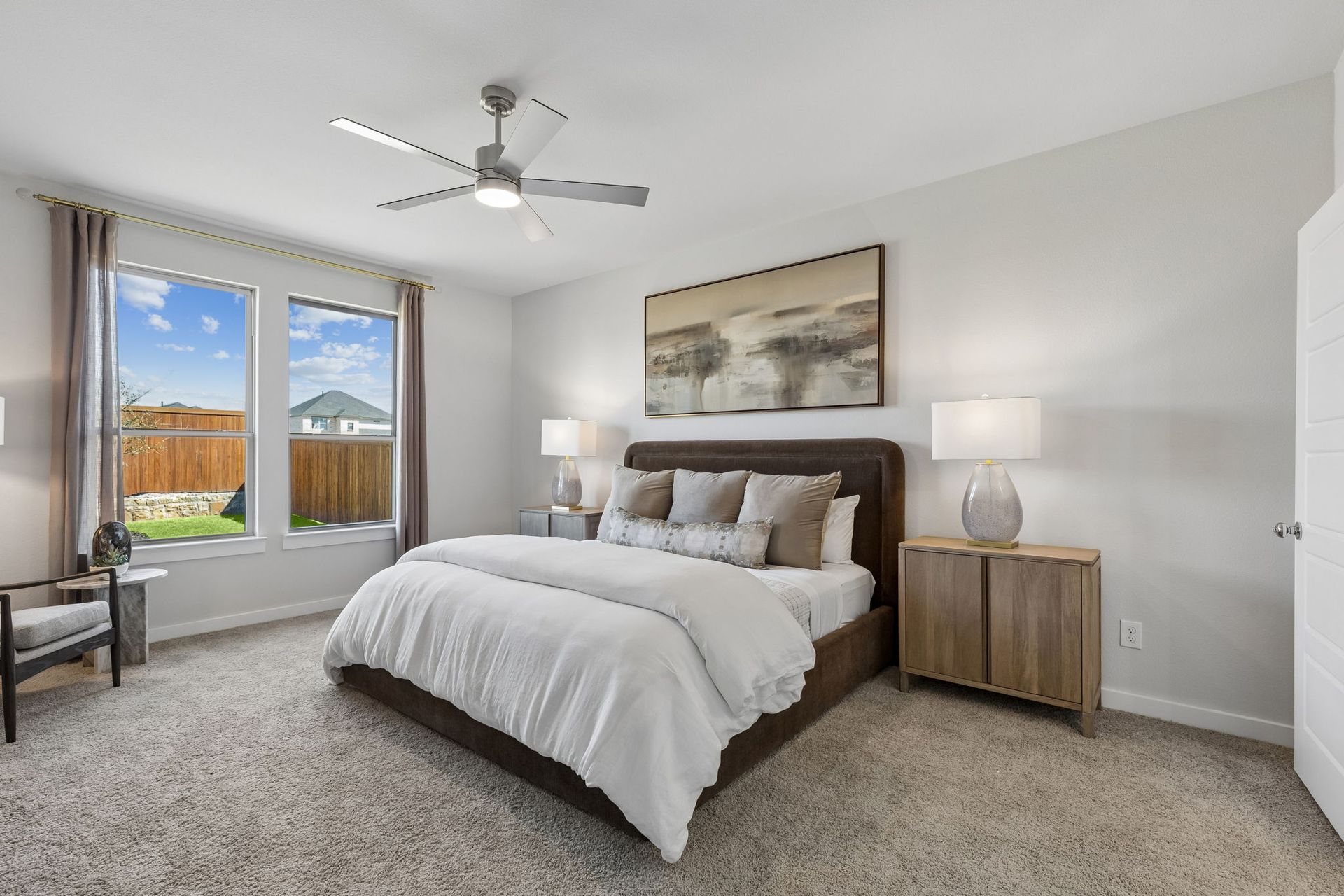 Primary Suite in the Winters model home in Gunter TX by Trophy Signature Homes