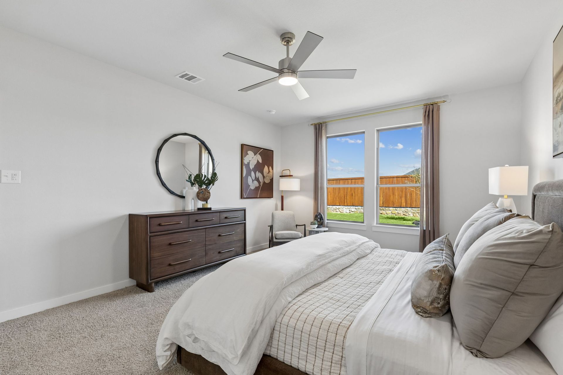 Primary Suite in the Winters model home in Gunter TX by Trophy Signature Homes
