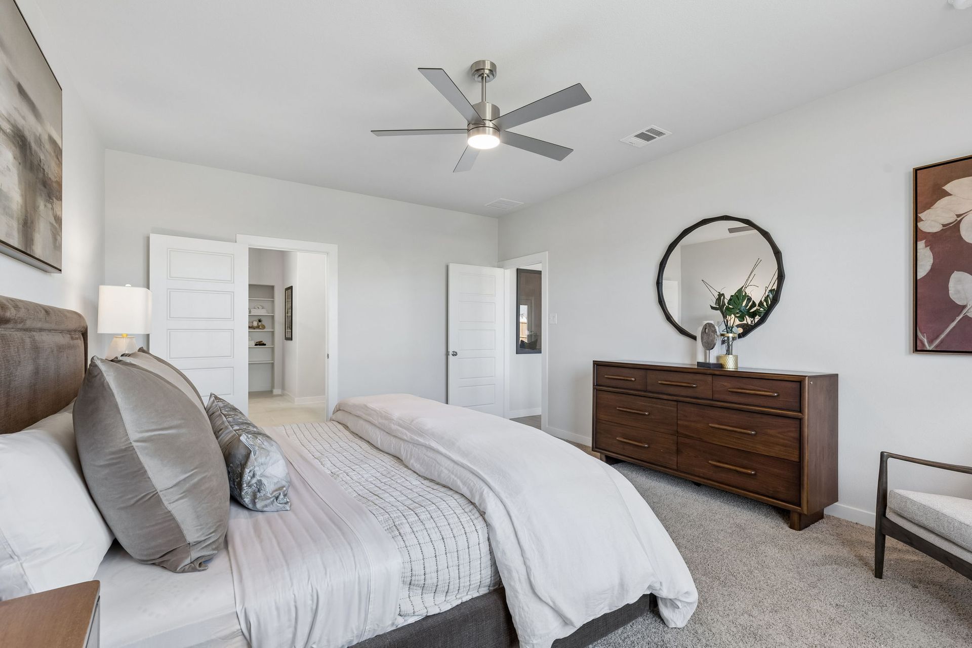 Primary Suite in the Winters model home in Gunter TX by Trophy Signature Homes