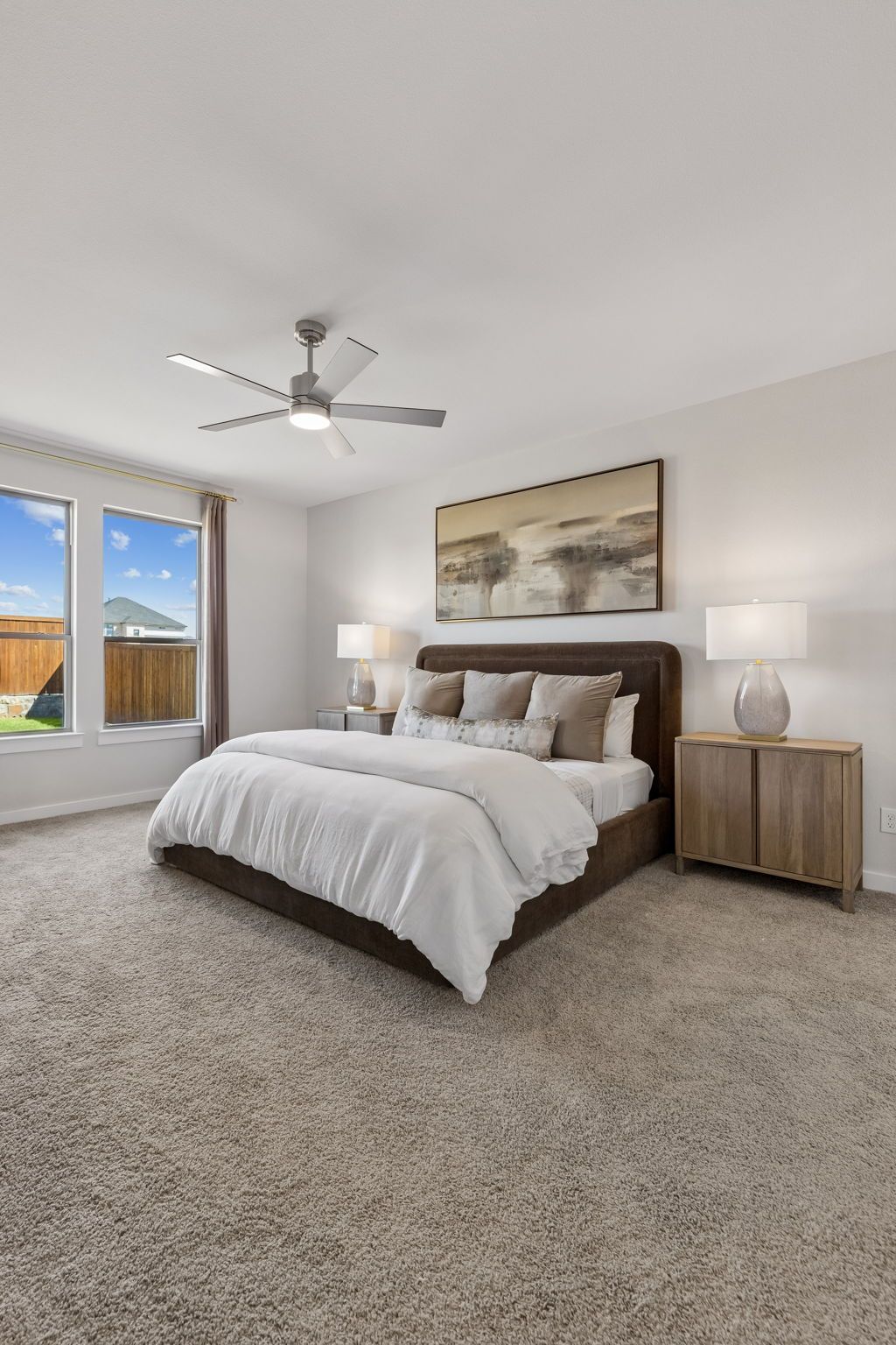 Primary Suite in the Winters model home in Gunter TX by Trophy Signature Homes