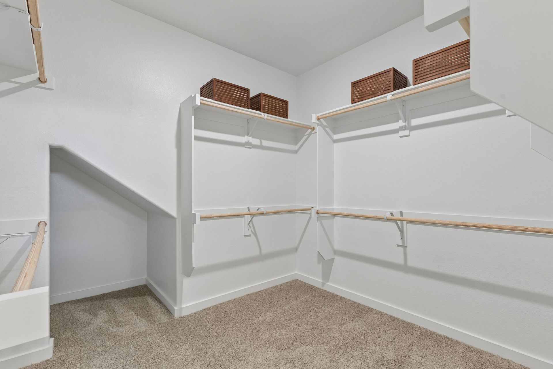 Primary Closet in the Winters model home in Gunter TX by Trophy Signature Homes