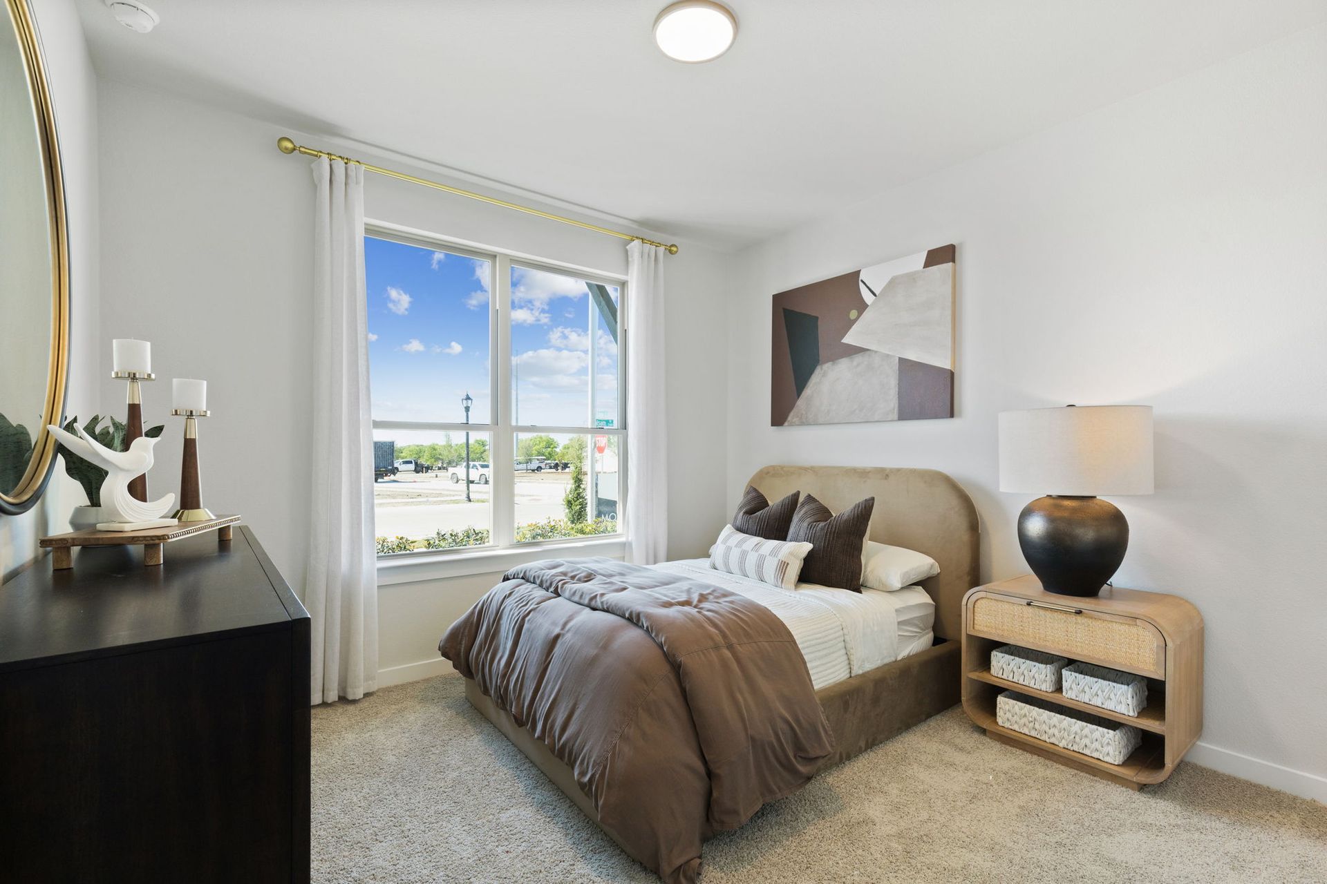 Bedroom in the Winters model home in Gunter TX by Trophy Signature Homes