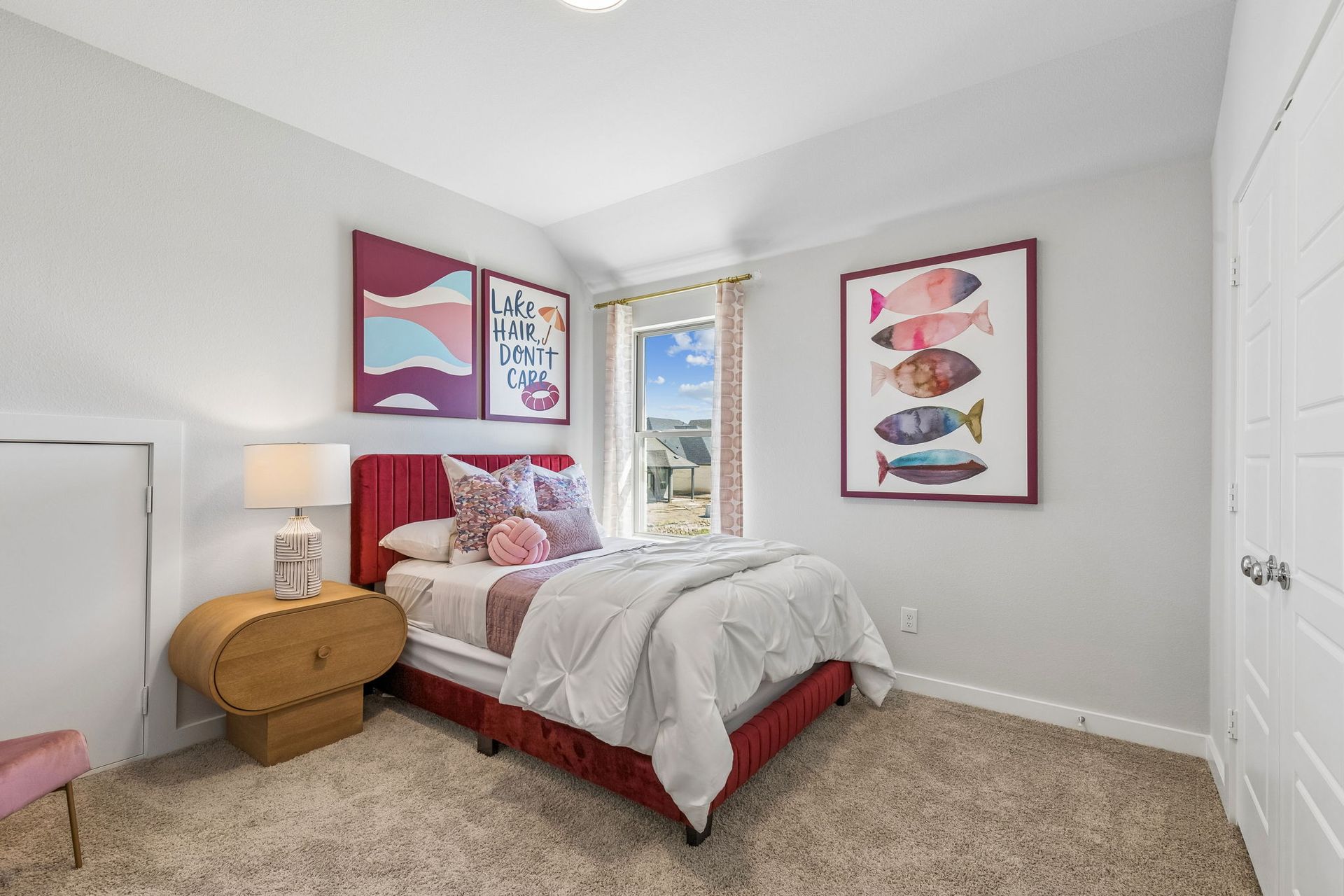 Bedroom in the Winters model home in Gunter TX by Trophy Signature Homes