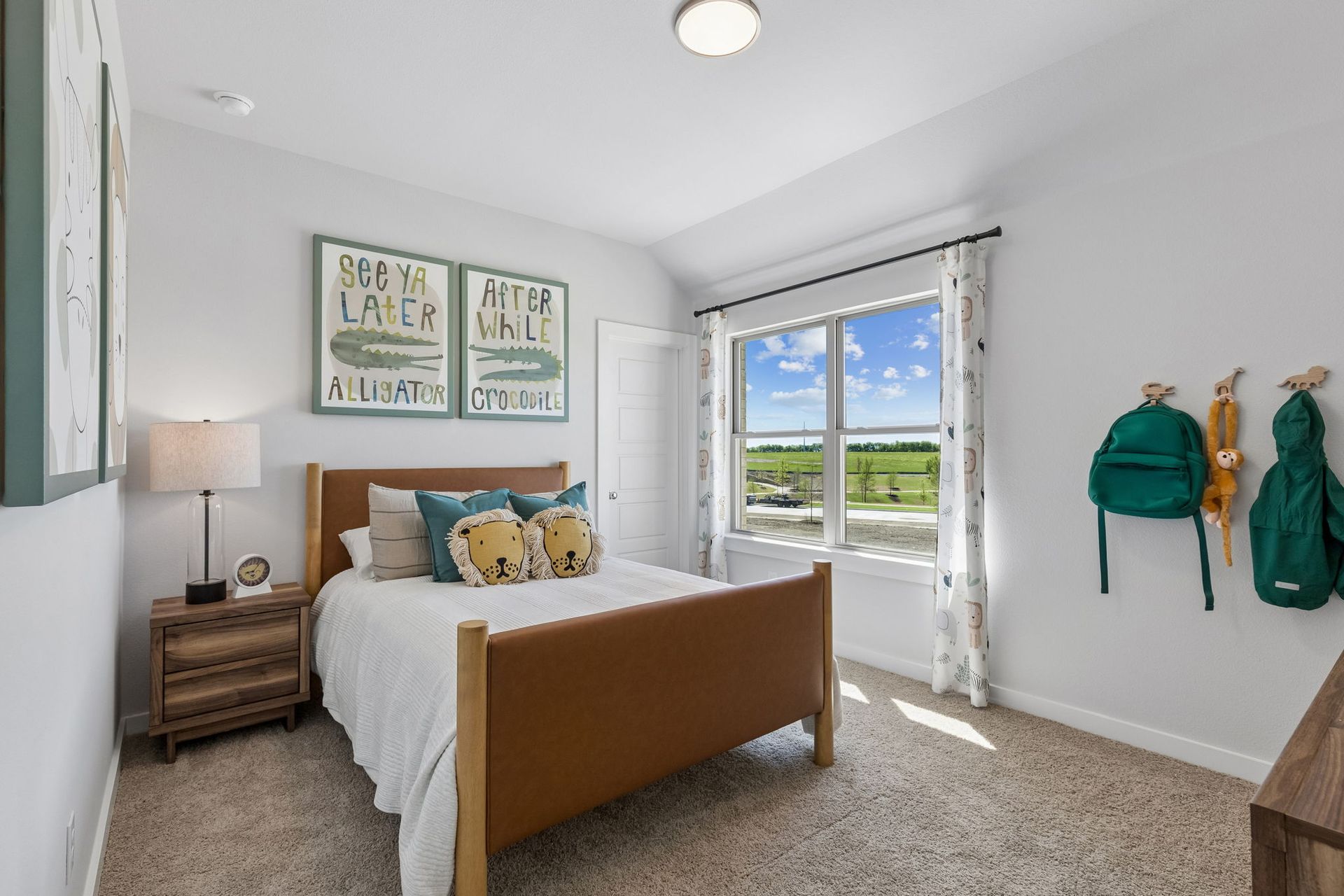 Bedroom in the Winters model home in Gunter TX by Trophy Signature Homes