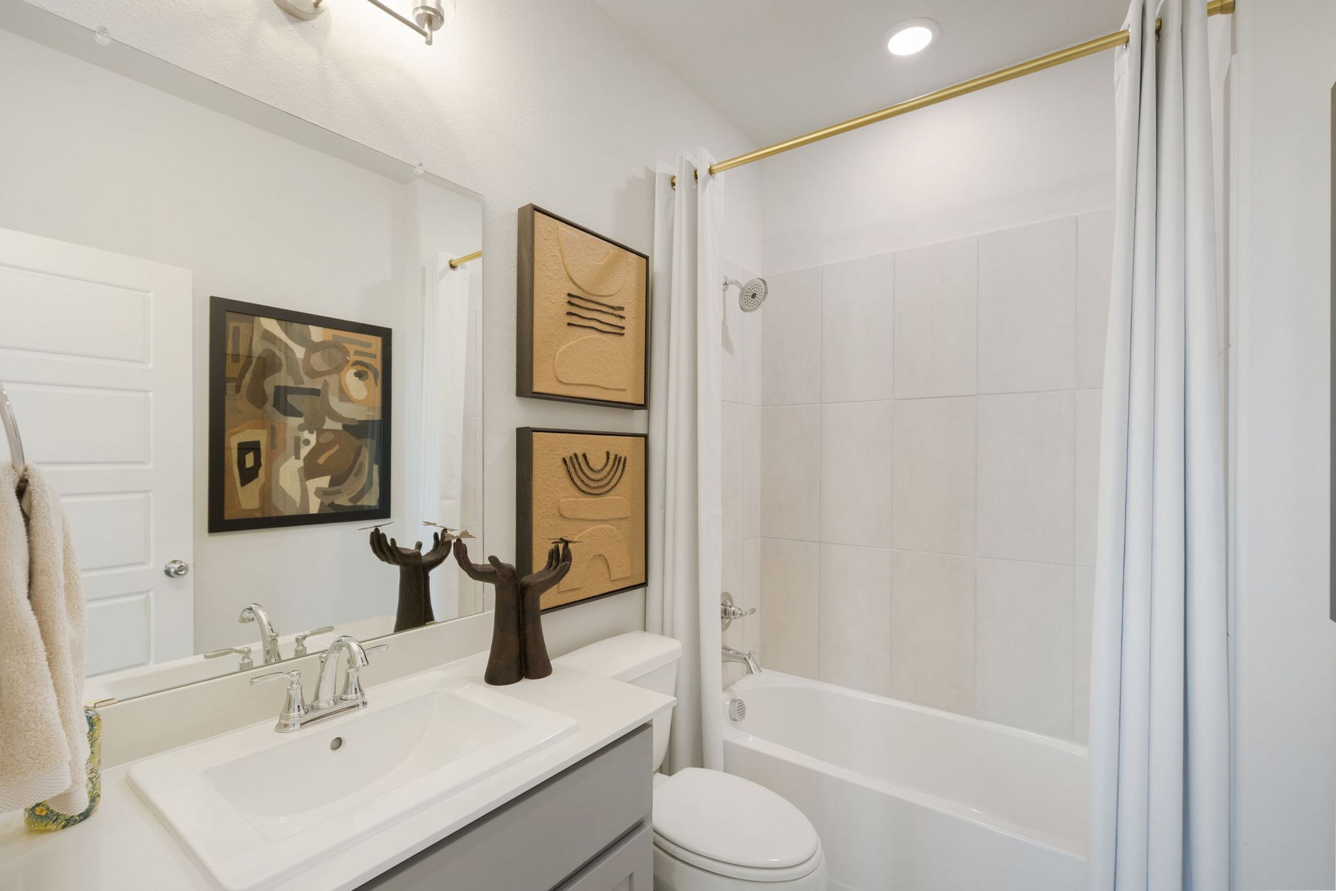 Bathroom in the Winters model home in Gunter TX by Trophy Signature Homes
