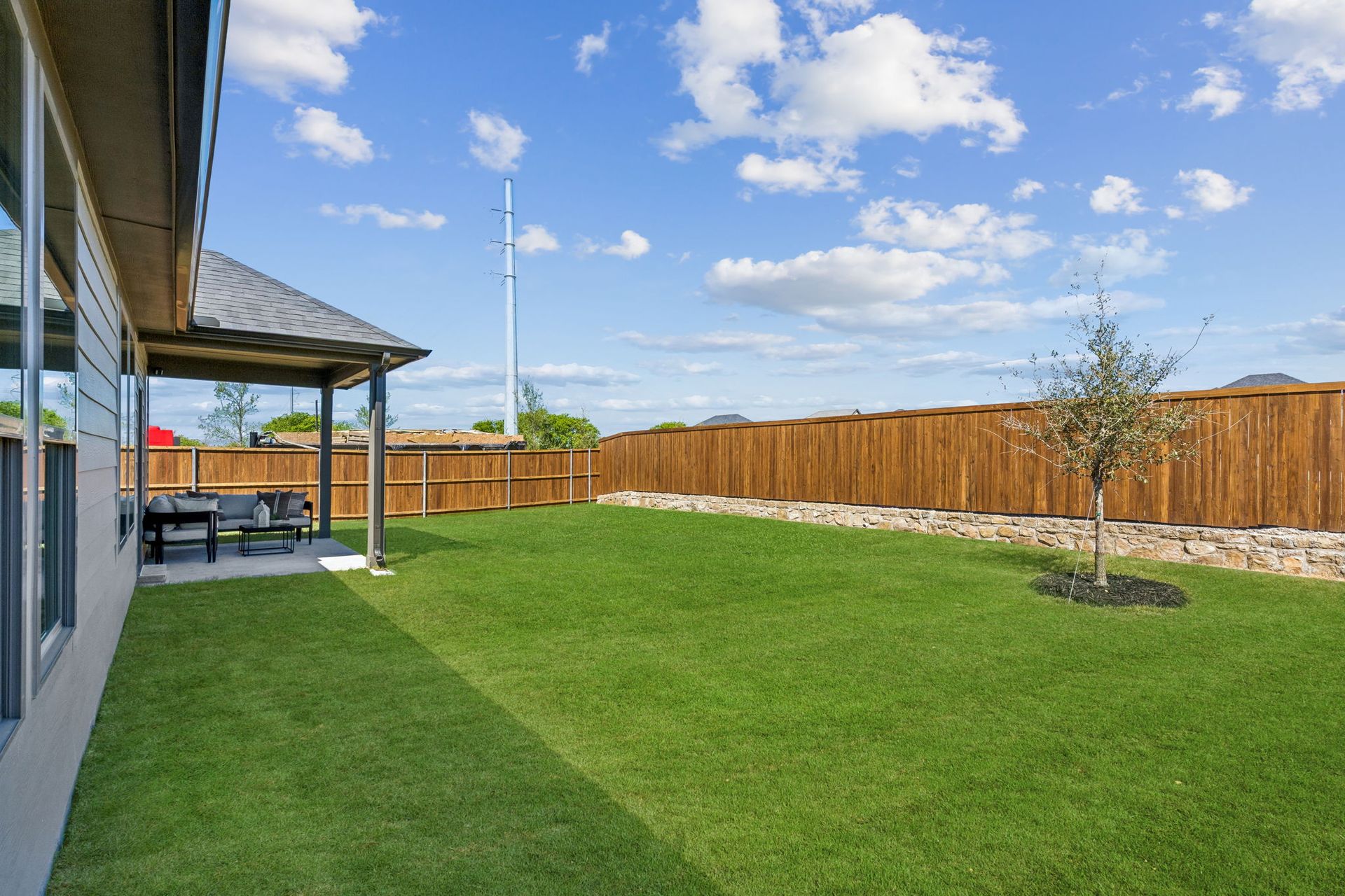 Covered Patio in the Winters model home in Gunter TX by Trophy Signature Homes