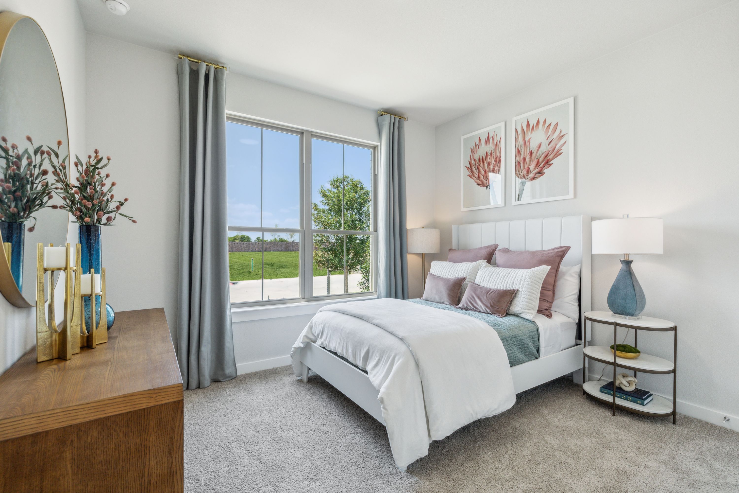 Bedroom in a Windmore new Winters Model in Princeton TX by Trophy Signature Homes