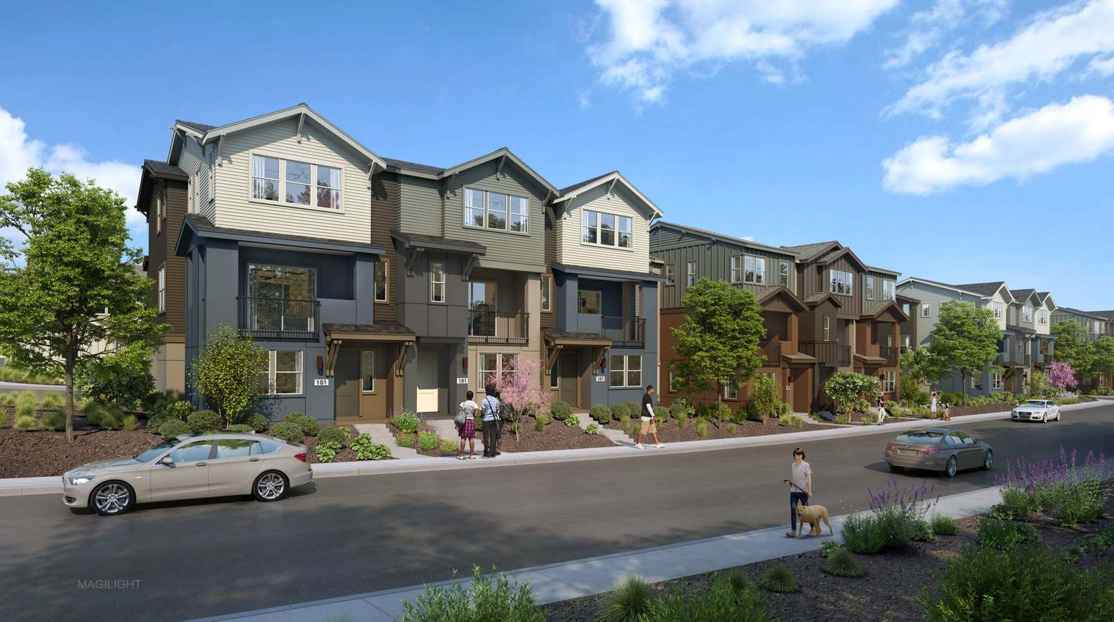 Jasmine at Francis Ranch 3-Story Townhome Rendering