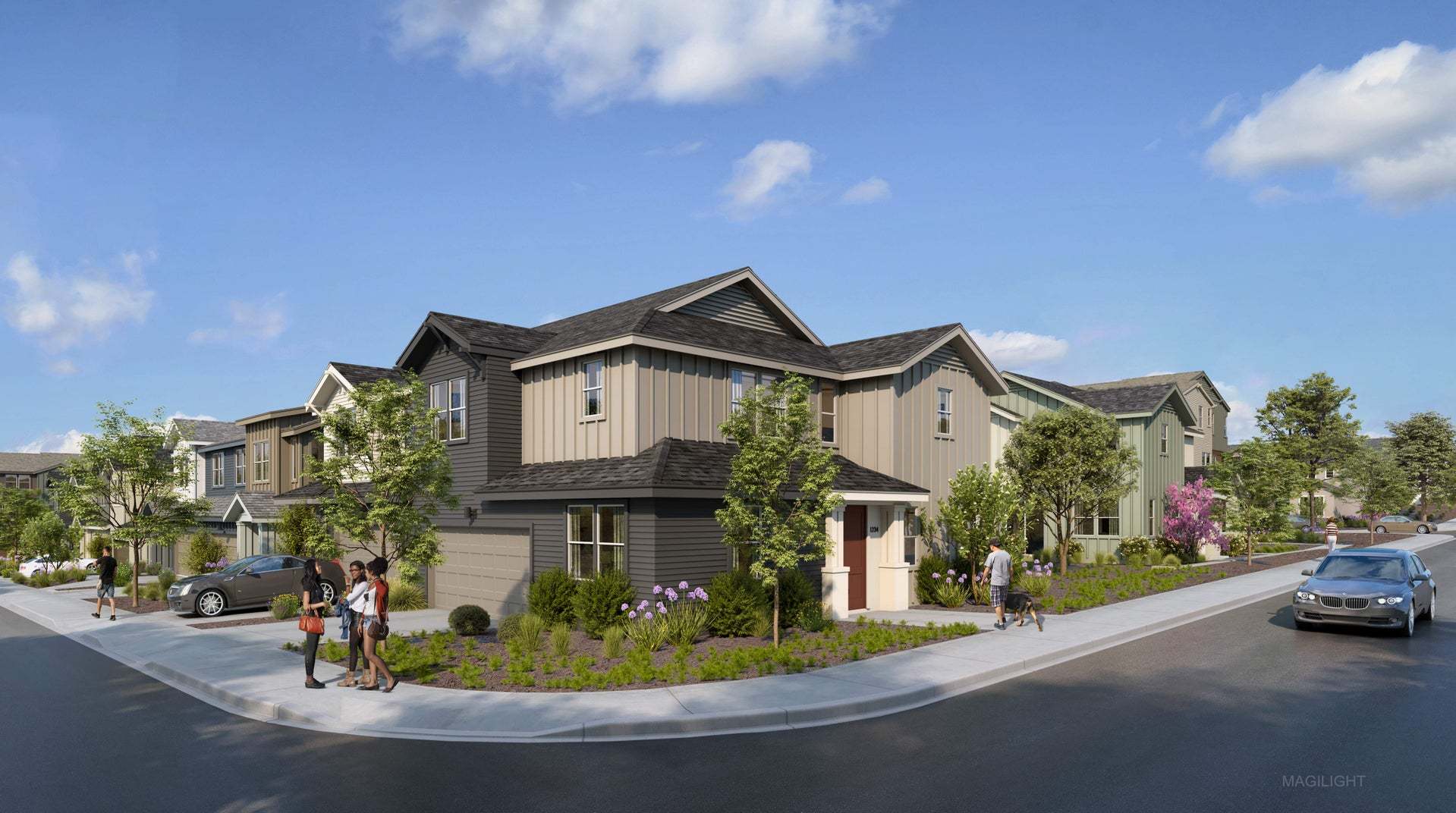 Jasmine at Francis Ranch Townhome Duets Rendering