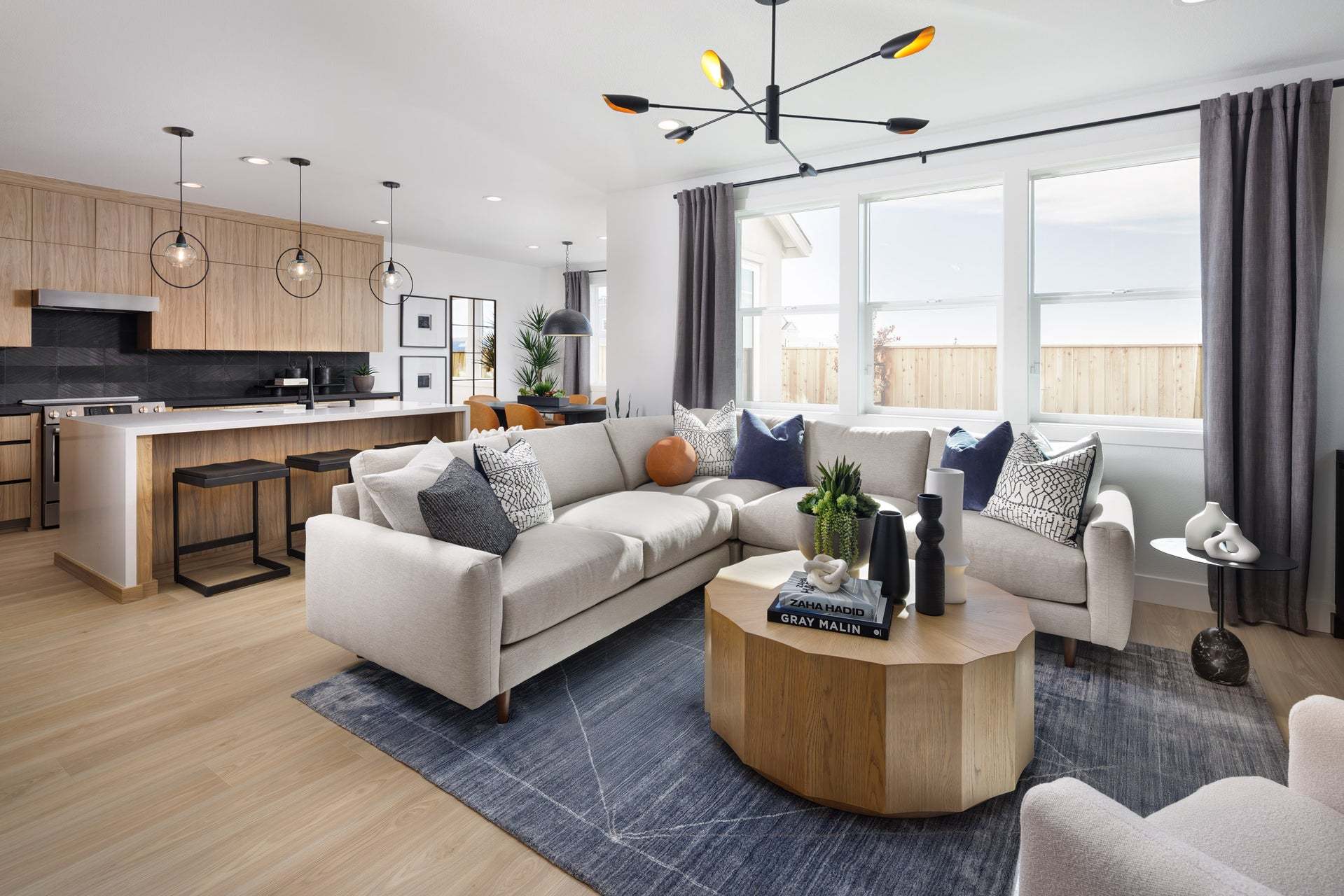 Jasmine at Francis Ranch by Trumark Homes I Duet Residence 1 Model I Great Room and Kitchen