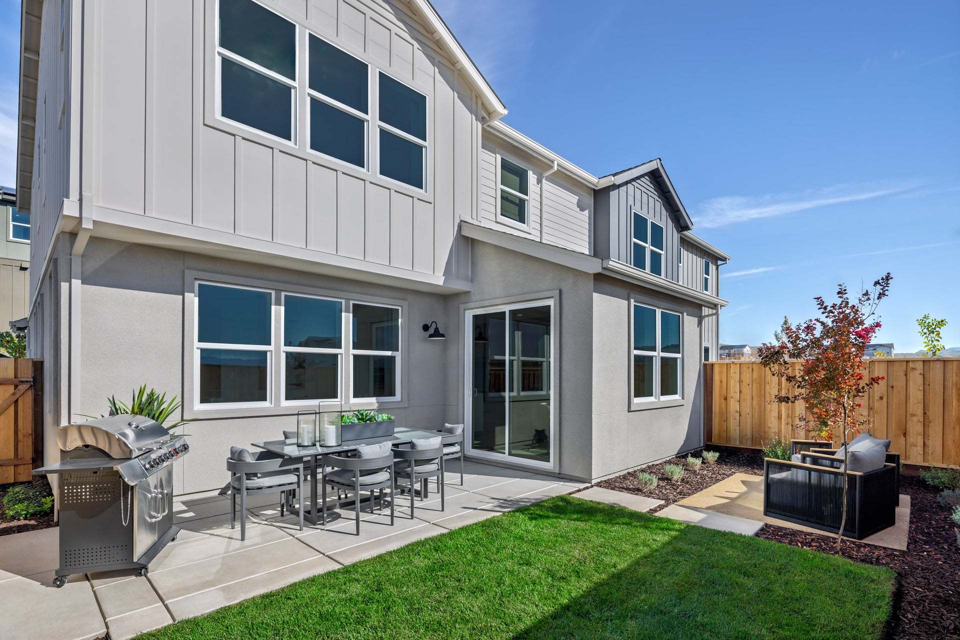 Jasmine at Francis Ranch by Trumark Homes I Duet  Residence 1 Model I Backyard