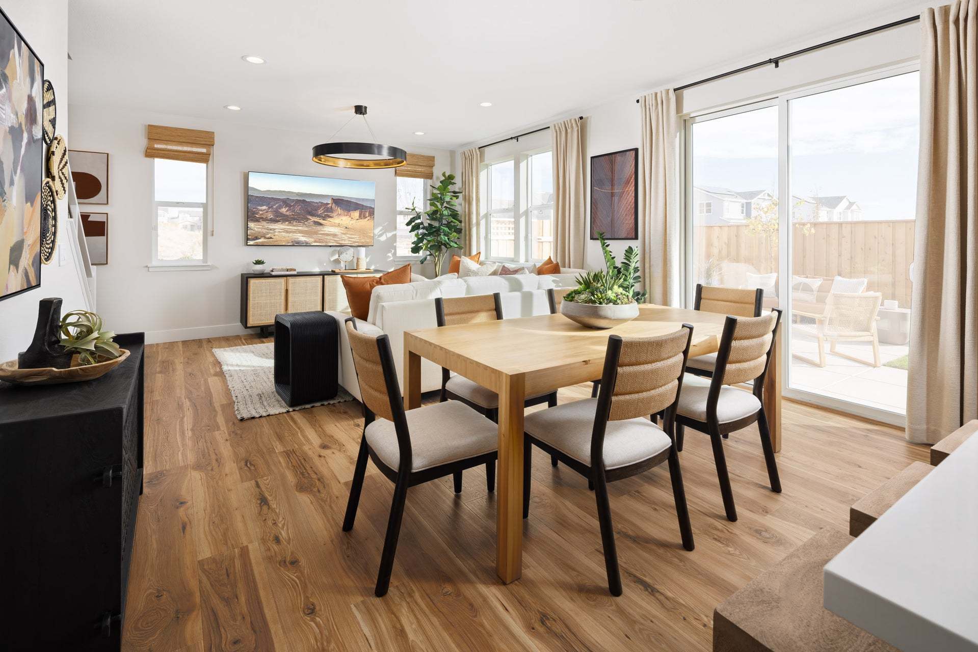 Jasmine at Francis Ranch by Trumark Homes I Duet Residence 2 Model I Dining Area and Great Room
