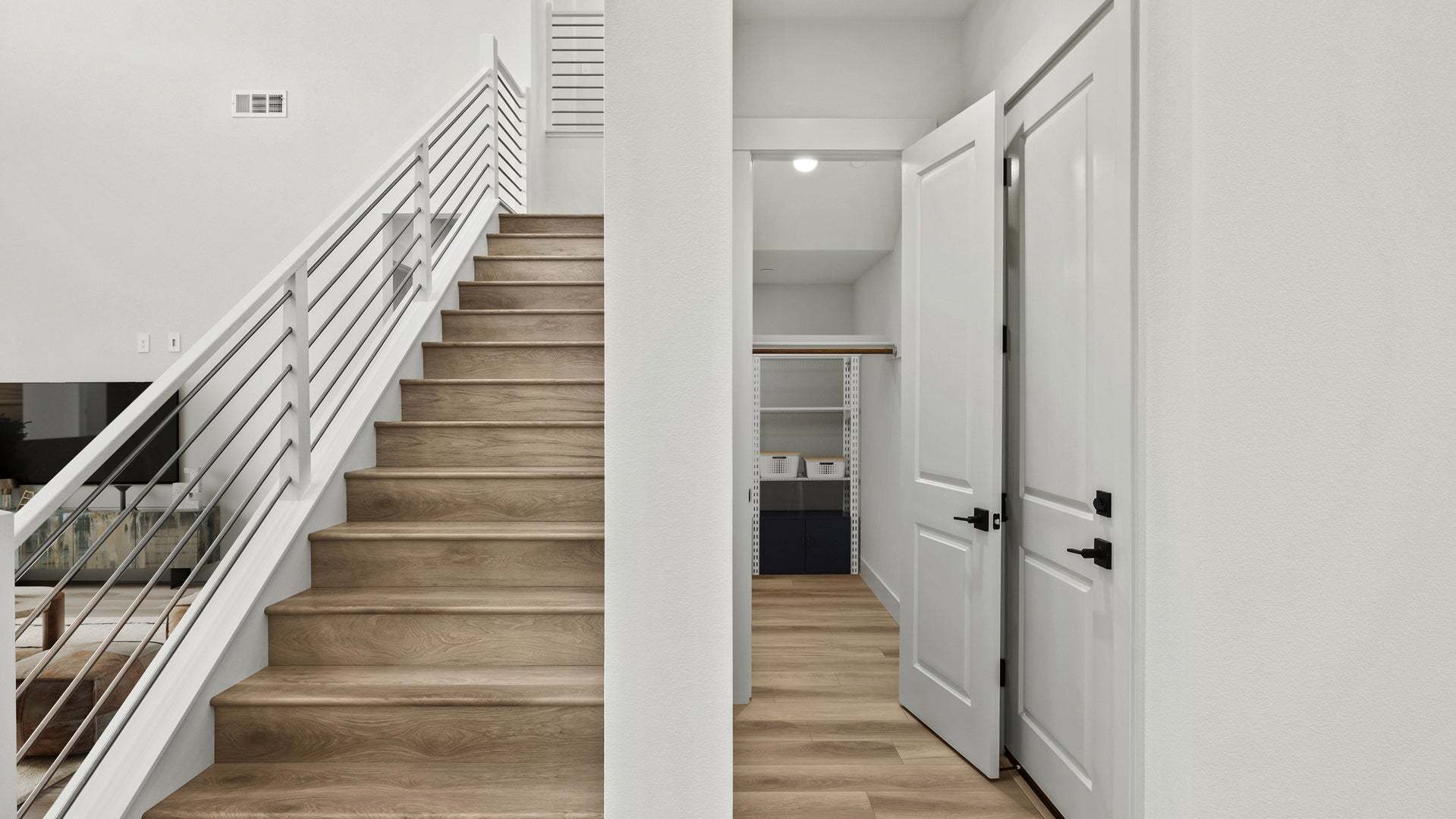Orchid at Francis Ranch by Trumark Homes I Dublin, CA I Residence 1X I Stairs and Closet