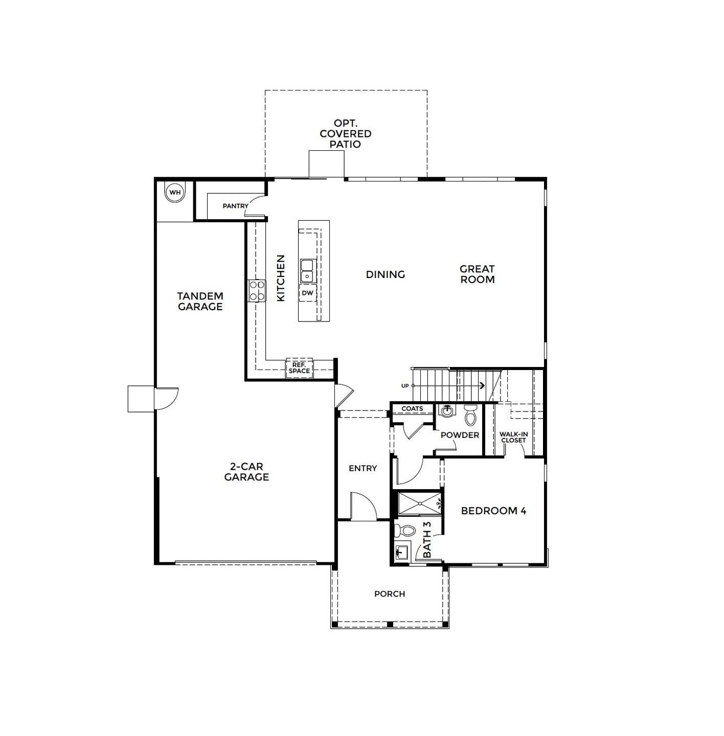 First Floor at Plan 2 at Eden at Covenant Point by Trumark Homes