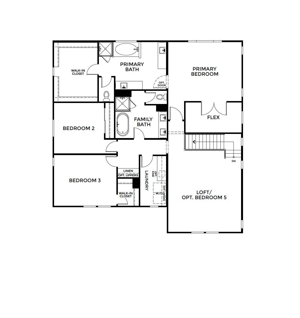 Second Floor at Plan 2 at Eden at Covenant Point by Trumark Homes
