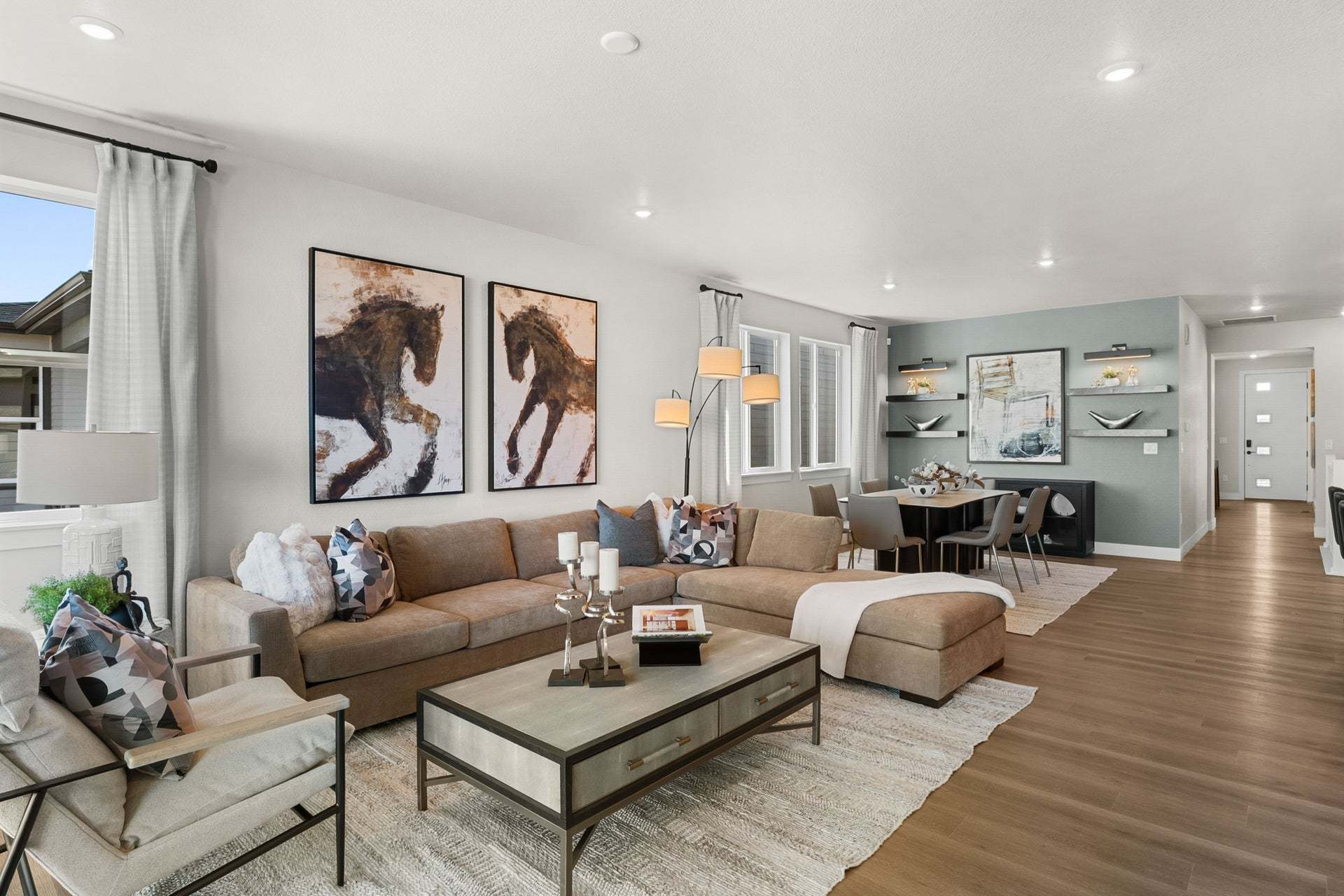 Kestrel at Tanterra by Trumark Homes in Parker, CO | Nightingale Model | Great Room