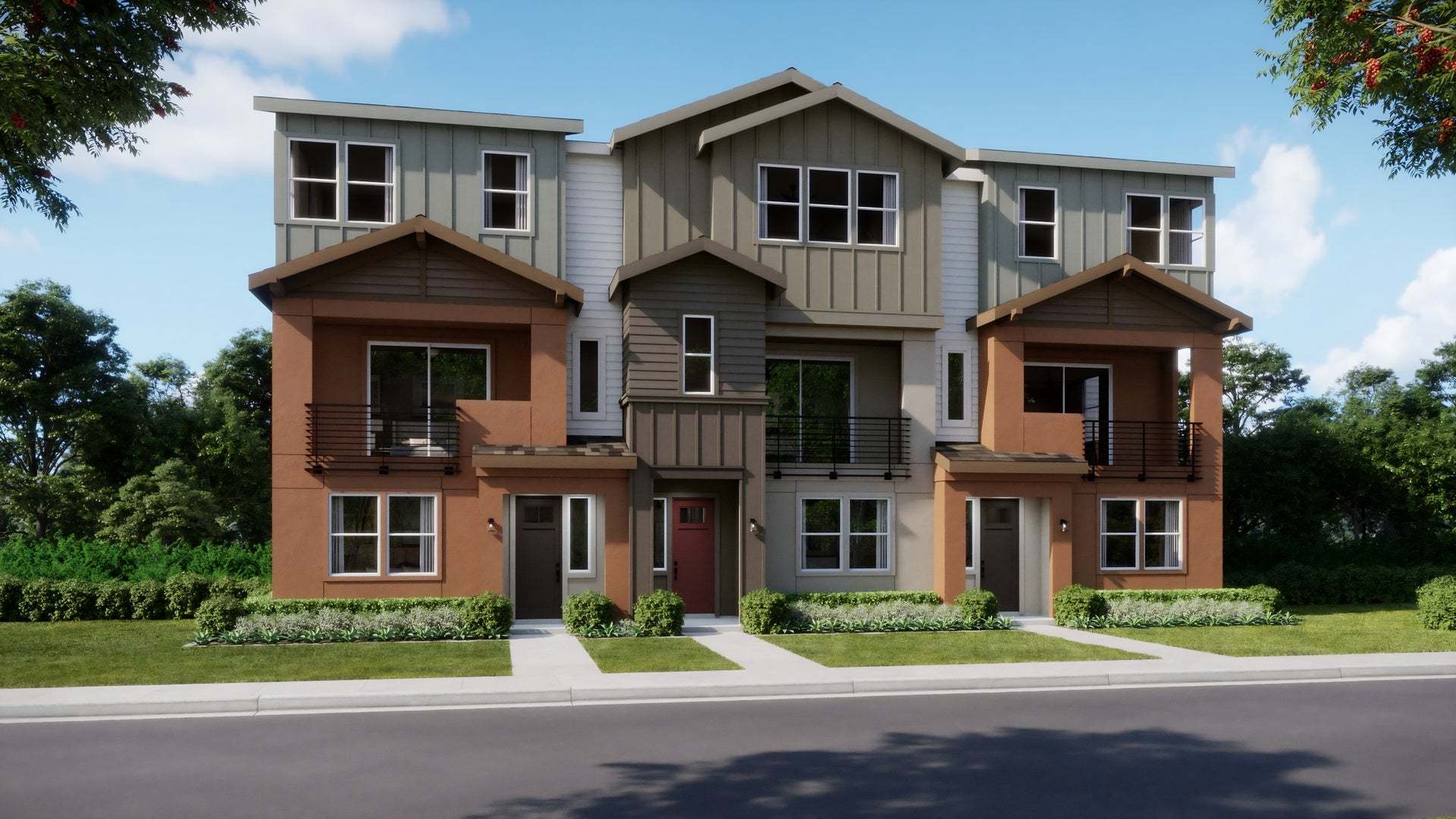 Jasmine at Francis Ranch I Townhomes I 3 Plex A Rendering