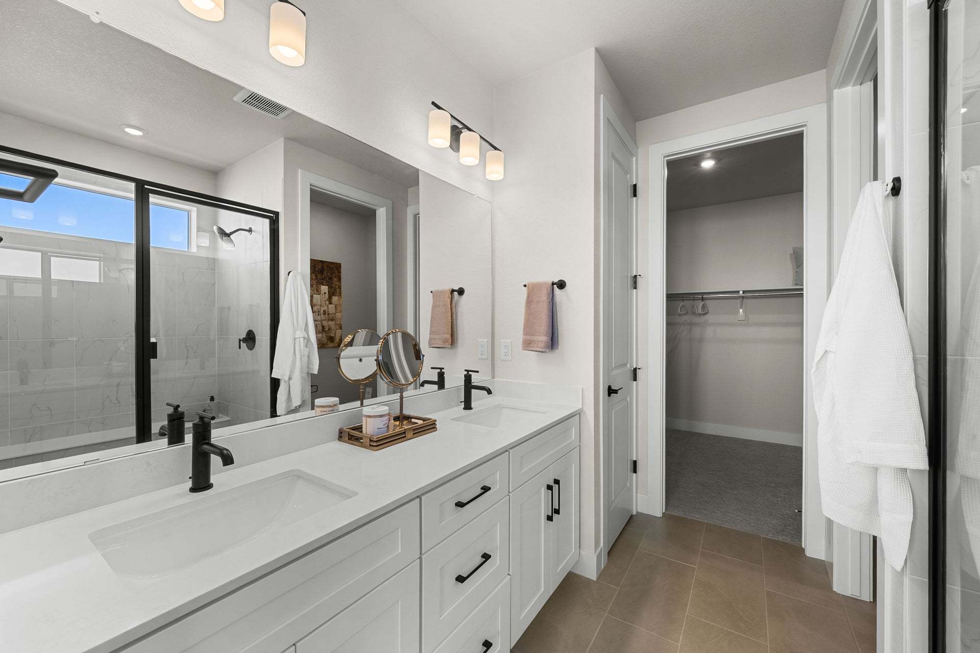 Kestrel at Tanterra by Trumark Homes in Parker, CO | Nightingale Model | Primary Bathroom