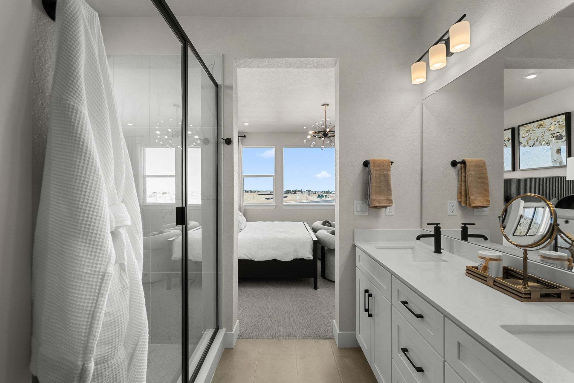 Kestrel at Tanterra by Trumark Homes in Parker, CO | Nightingale Model | Primary Bathroom