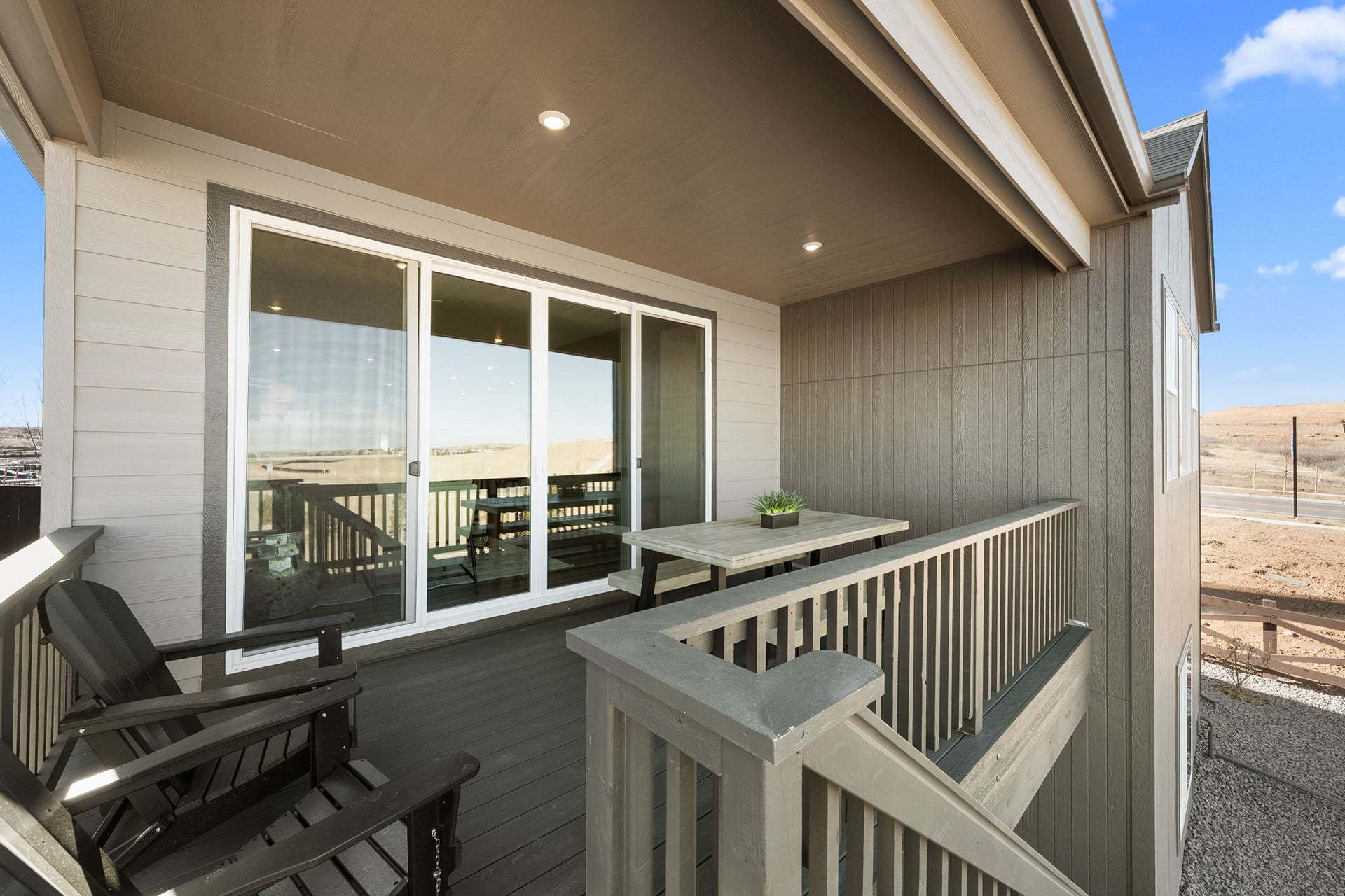 Kestrel at Tanterra by Trumark Homes in Parker, CO | Nightingale Model | Deck