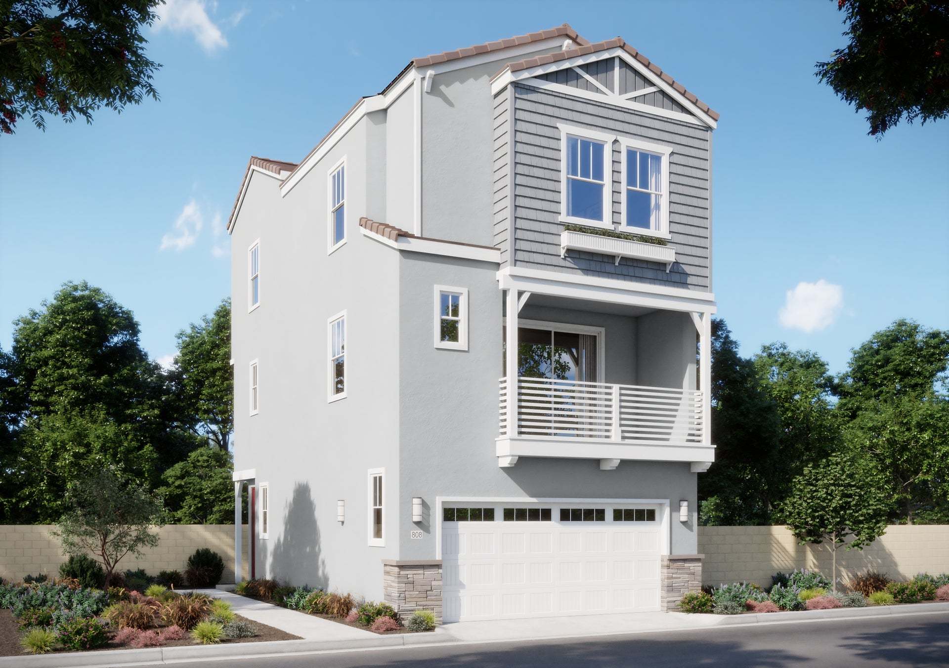 Bloom at Florita | Plan 3B | Craftsman | Exterior Rendering