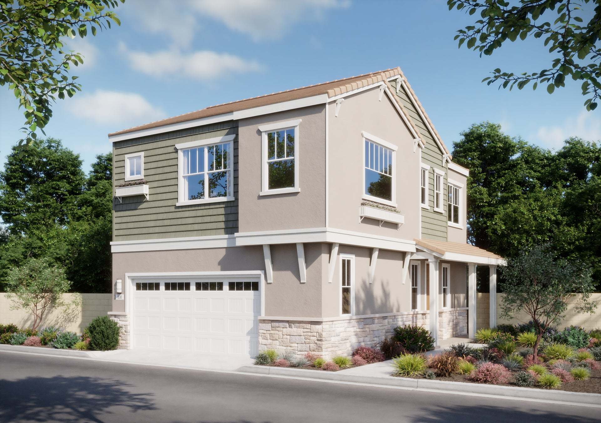 Bloom at Florita | Plan 1XB | Craftsman | Exterior Rendering