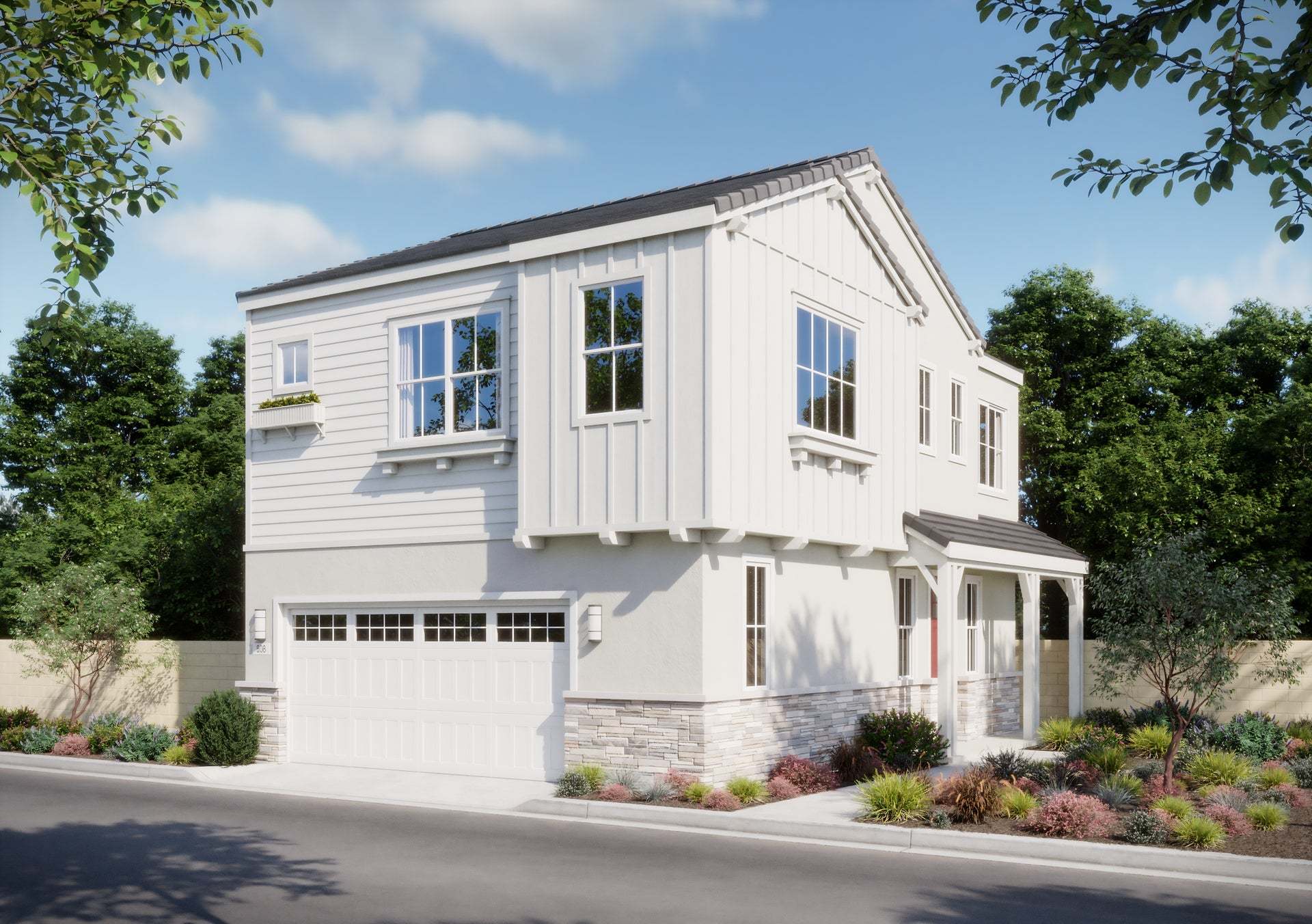Bloom at Florita | Plan 1XA | Farmhouse | Exterior Rendering