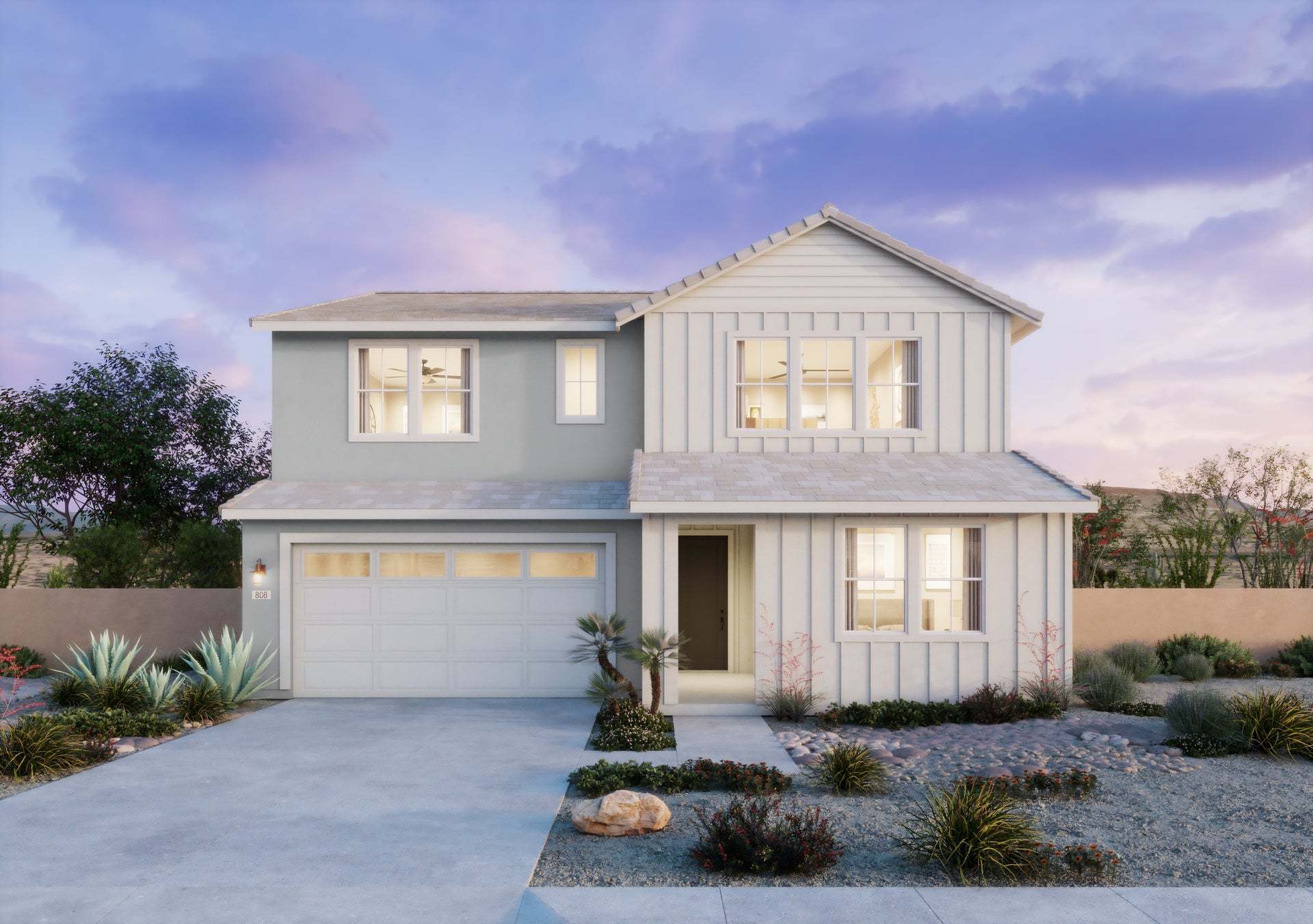 Horizon at Solara | Exterior Rendering | Plan 3 | Farmhouse | Corona, CA