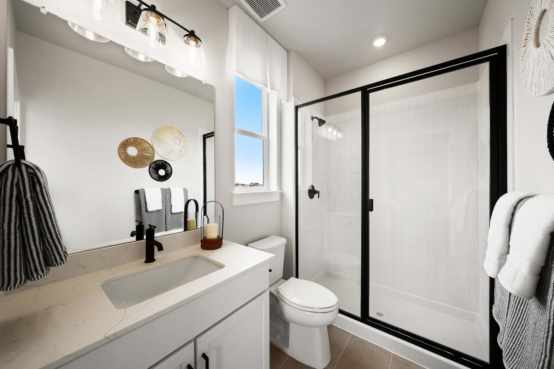 Rhapsody at Sterling Ranch by Trumark Homes | Plan 3 Model | Secondary Bath at Main Floor
