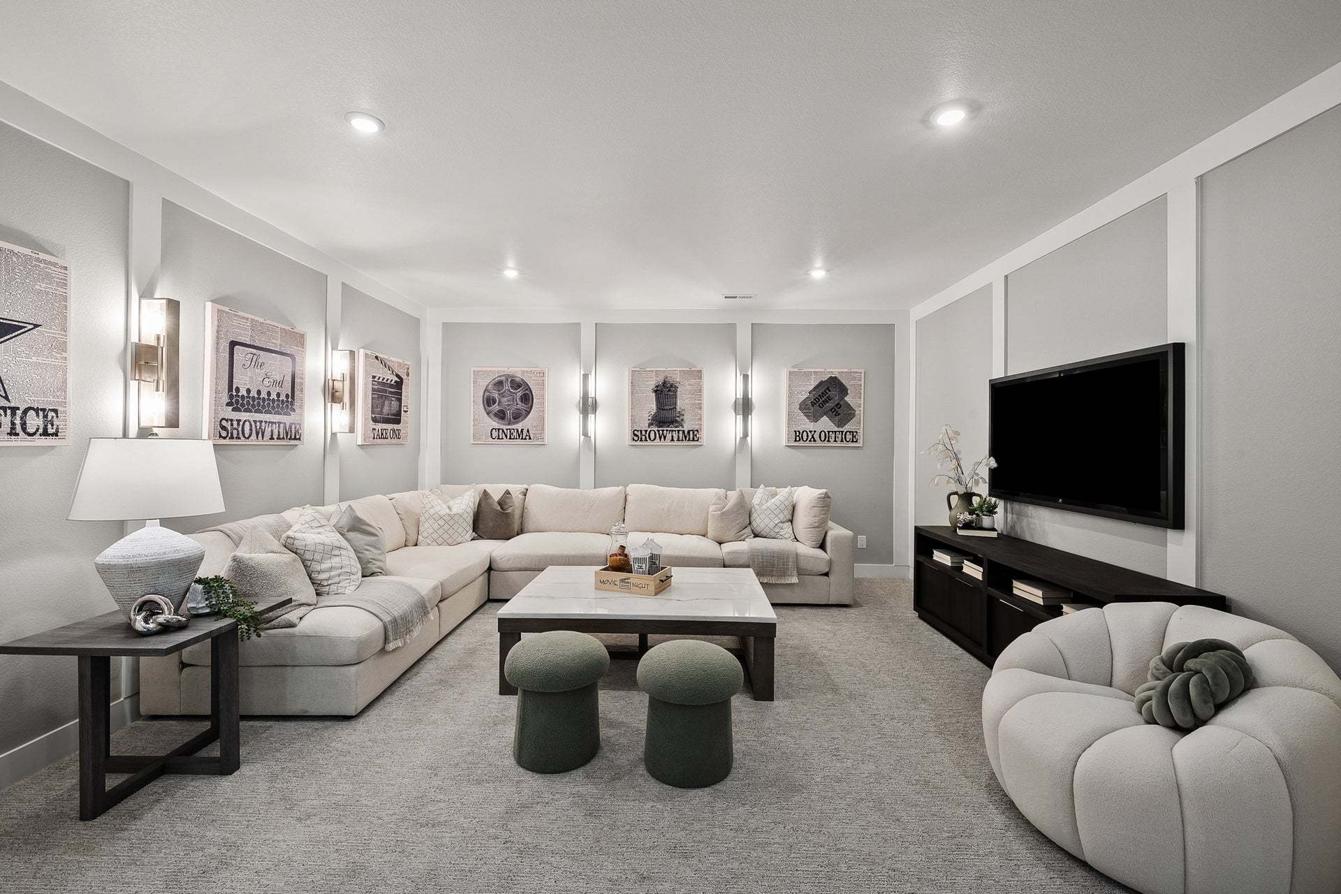 Starling at Tanterra by Trumark Homes | Plan 1 | Basement Media Room