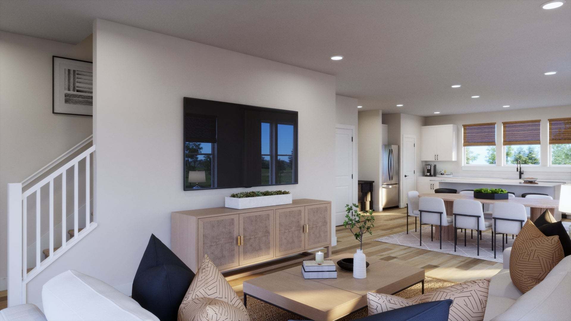 Berkeley Villas in Denver | Virtual Rendering | Plan 1 | Living Room