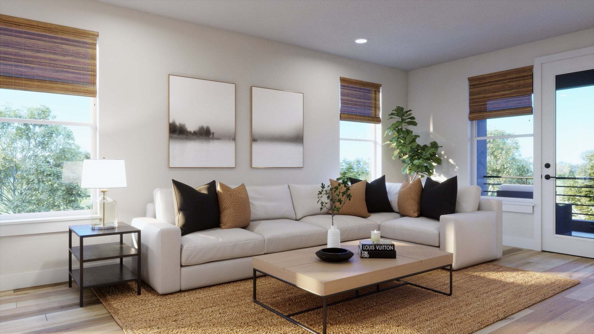 Berkeley Villas in Denver | Virtual Rendering | Plan 2 | Living Room