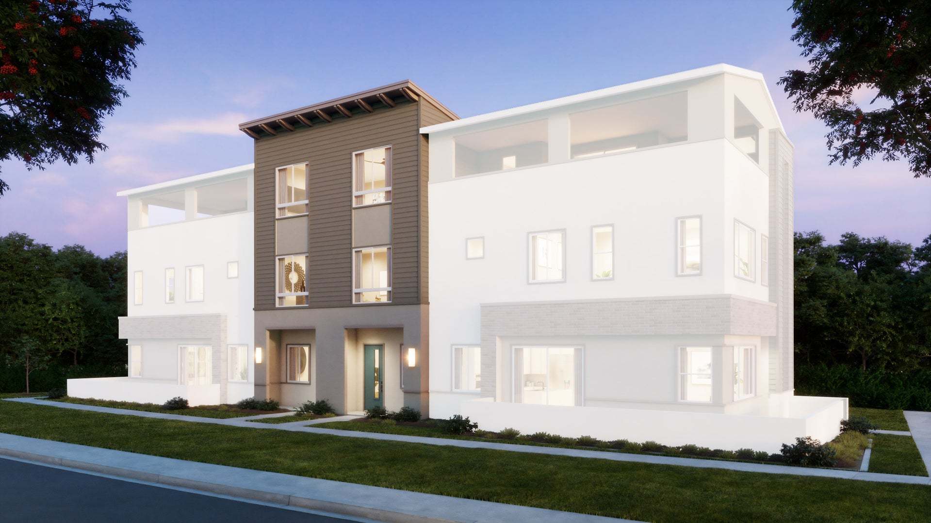 Andara at Luna Park | Exterior Screened Renders | Plan 1 | Transitional | Irvine, CA