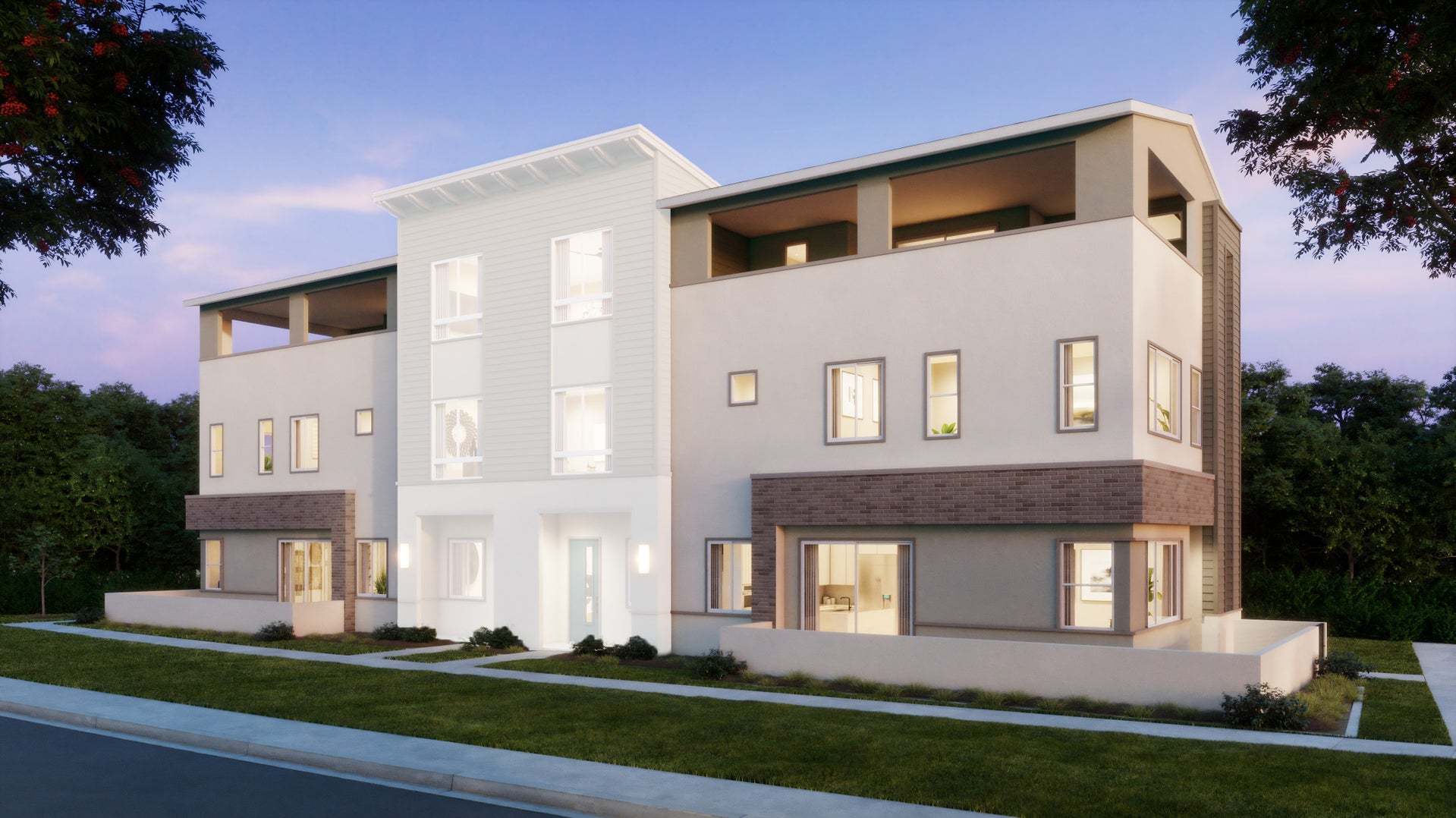 Andara at Luna Park | Exterior Screened Renders | Plan 3 | Transitional | Irvine, CA