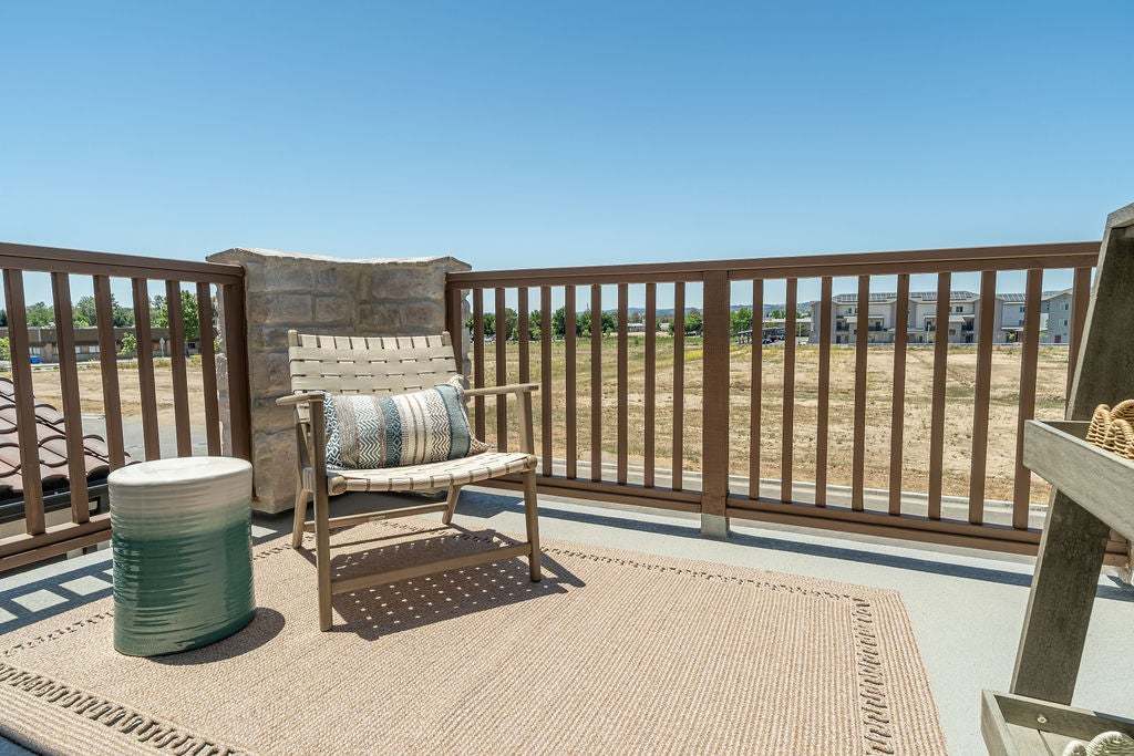 Morada | Plan 3 Model Exterior | Primary Bedroom Deck | Paso Robles, CA
