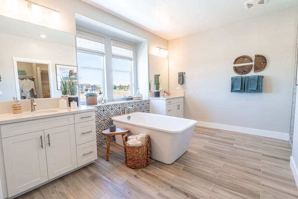 Morada | Plan 3 Model Interior | Primary Bathroom | Paso Robles, CA