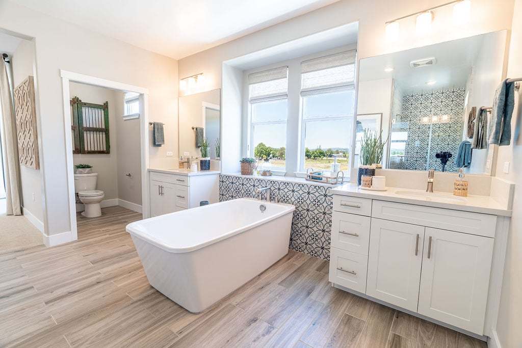 Morada | Plan 3 Model Interior | Primary Bathroom | Paso Robles, CA