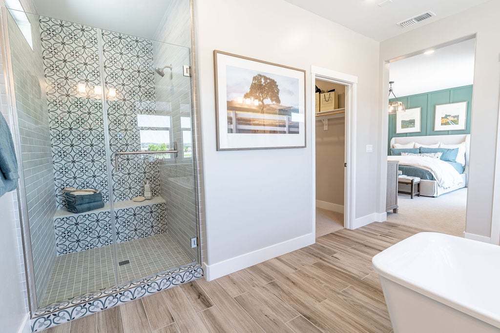 Morada | Plan 3 Model Interior | Primary Bathroom | Paso Robles, CA