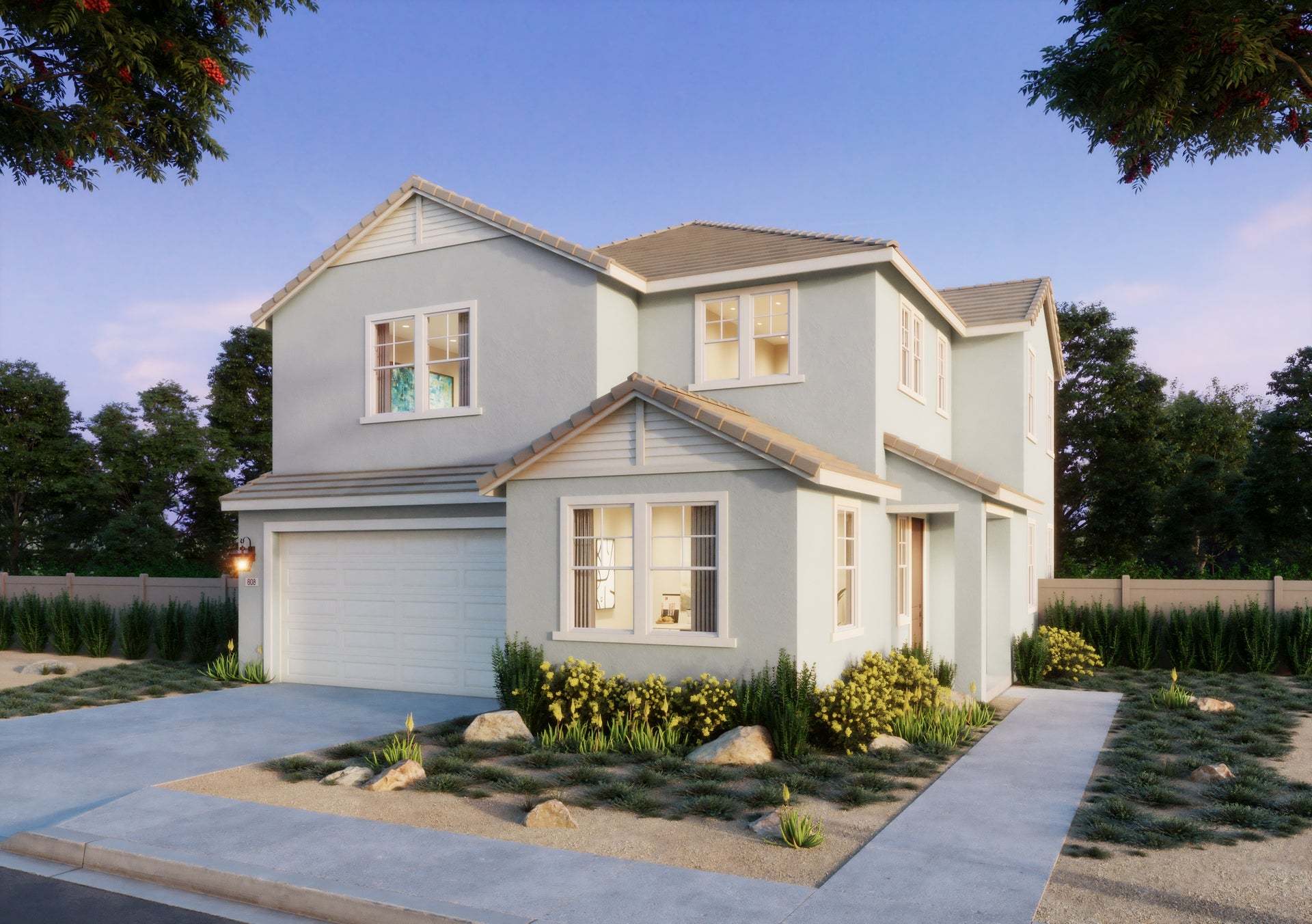 Aria at Elaris | Plan 1 | French | Exterior Rendering