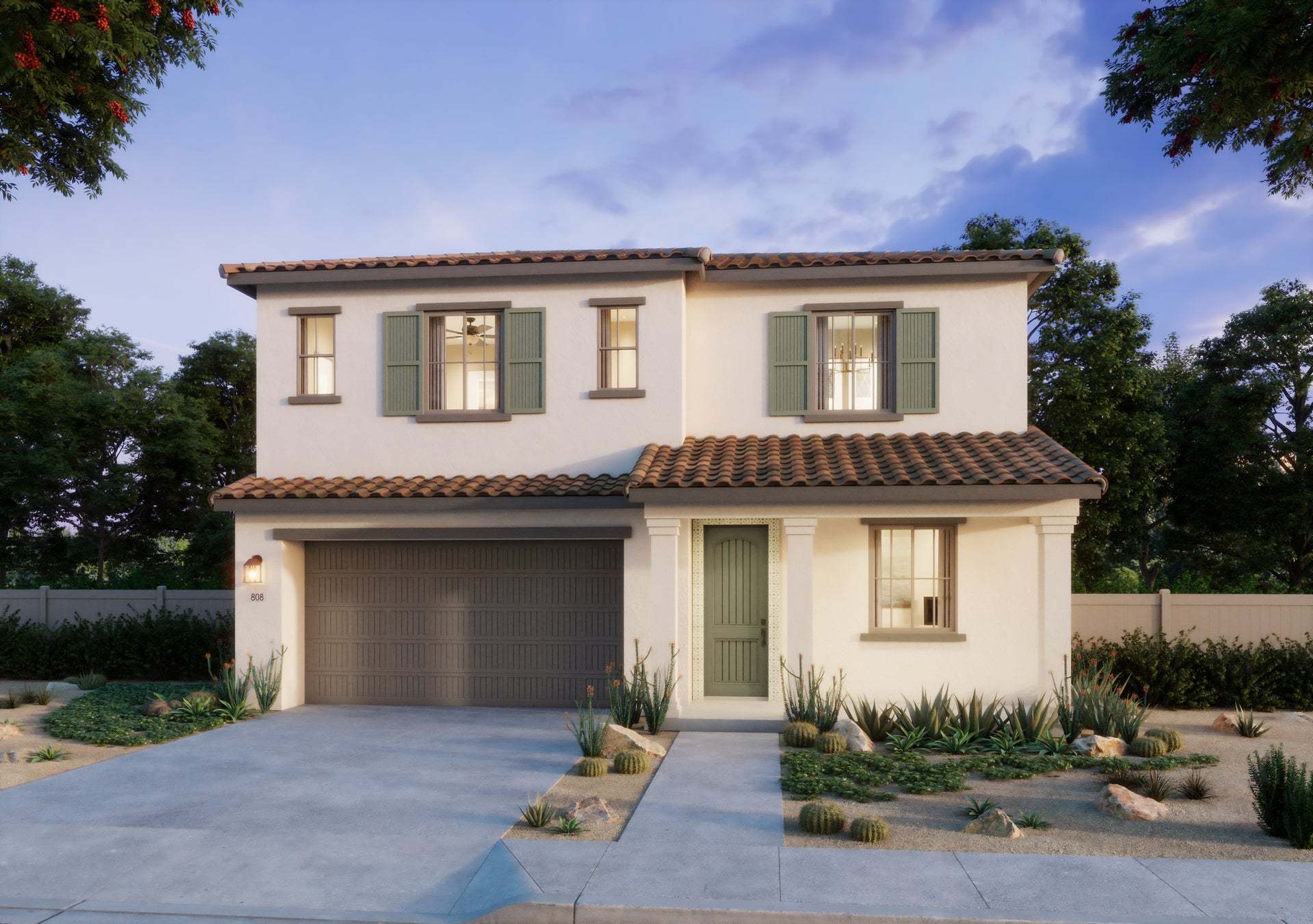 Aria at Elaris | Plan 2 | Spanish | Exterior Rendering
