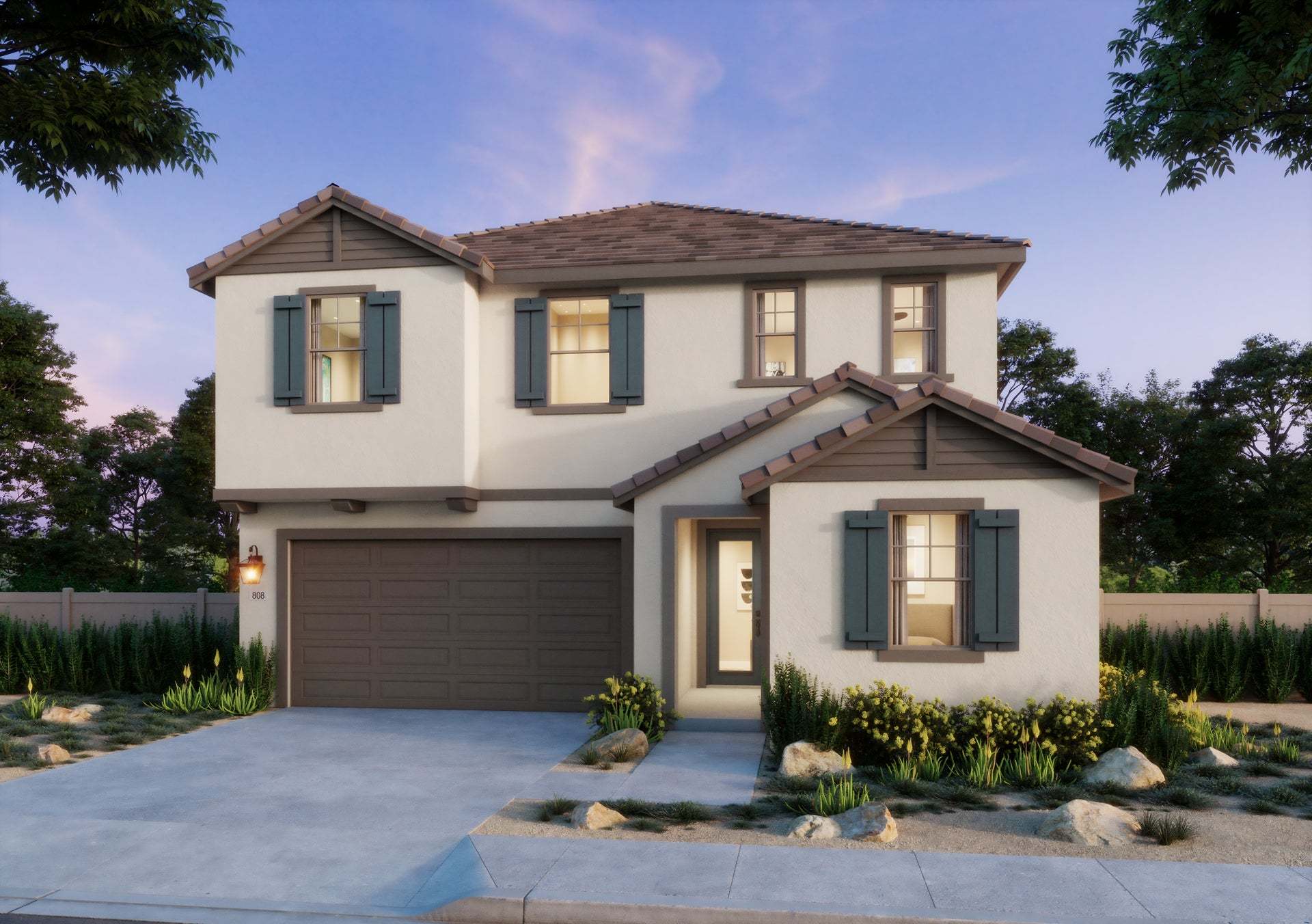Aria at Elaris | Plan 3 | French| Exterior Rendering