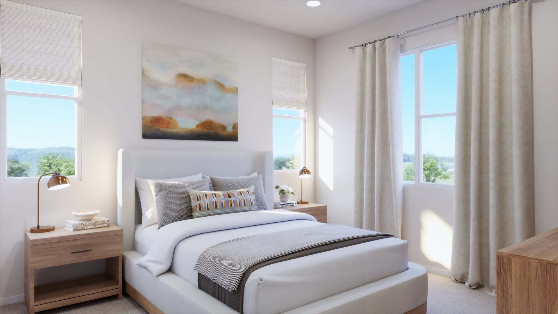 Petal at Florita | Plan 2 | Primary Bedroom | Rendering